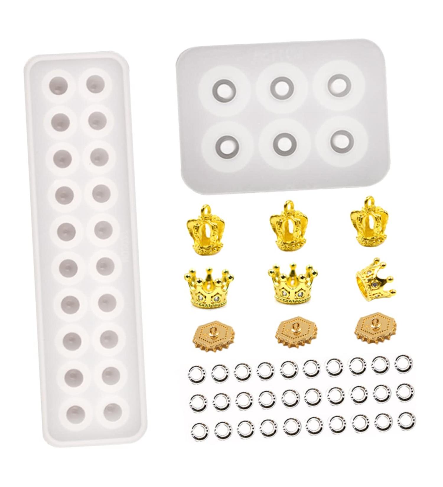 STOBOK 3 Pcs Pendant Silicone Mold Silicone Molds Sphere Beads Creative Crystal Epoxy Mold Epoxy Resin Flat As Shown 23X6.2CM - Buy Online on SooperMarket.com