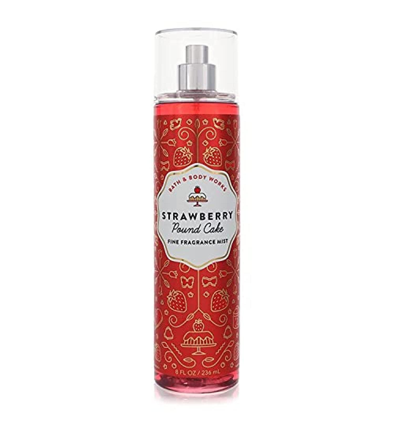 Bath and Body Works STRAWBERRY POUND CAKE Fine Fragrance Mist 8 Fluid Ounce