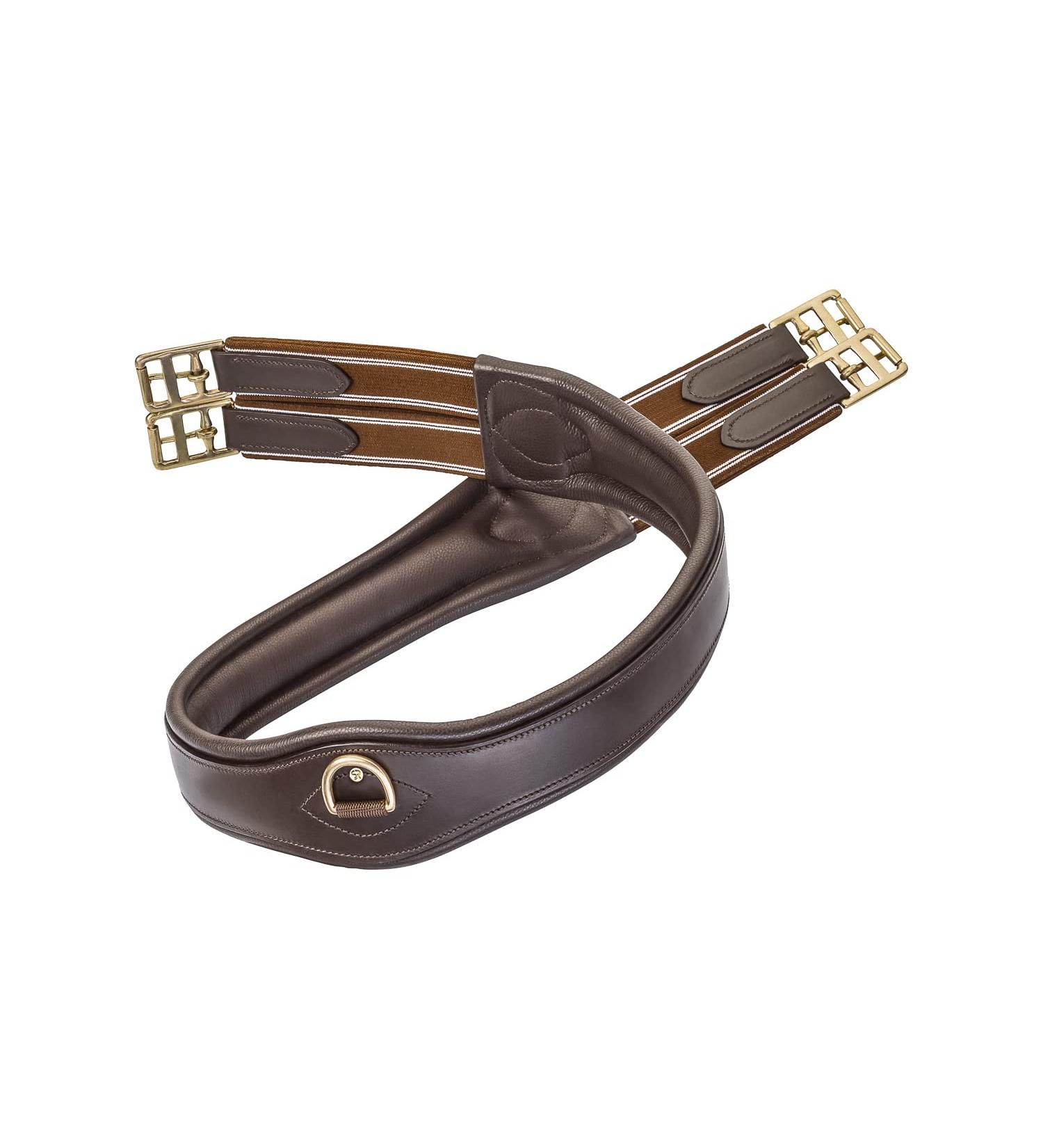 Buy SUNRIDE Leather Saddle Girth Soho - Anatomical Design D-Ring for Auxiliary Reins 135 cm Brown | International Shipping - Buy Online on SooperMarket.com