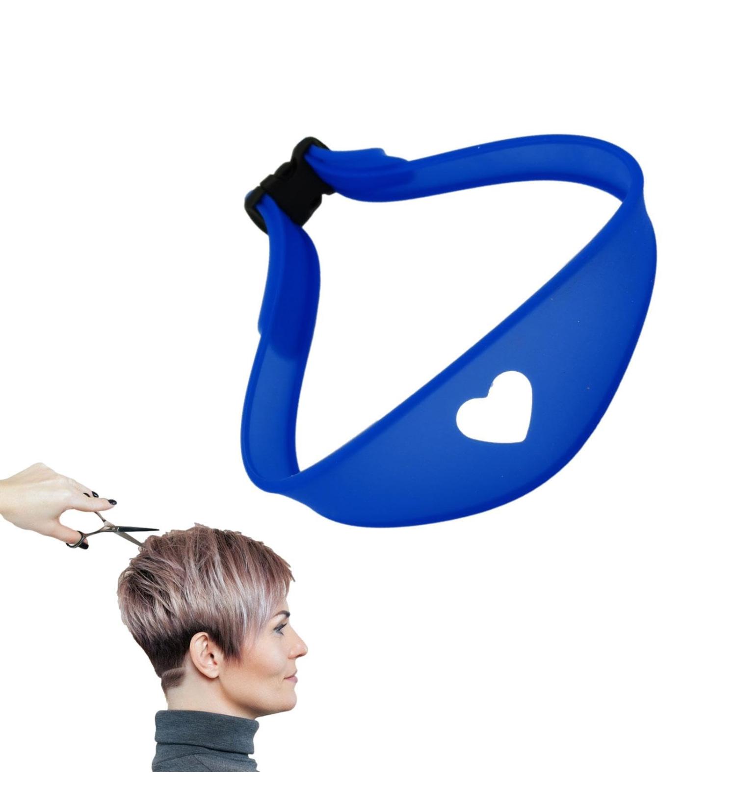 TROONZ Adjustable Neck Hair Guide - Hairline Shaping Haircut Bands Tool | Adjustable Curved Silicone Haircut Bands for Hair Salons and Home Blue - Buy Online on SooperMarket.com