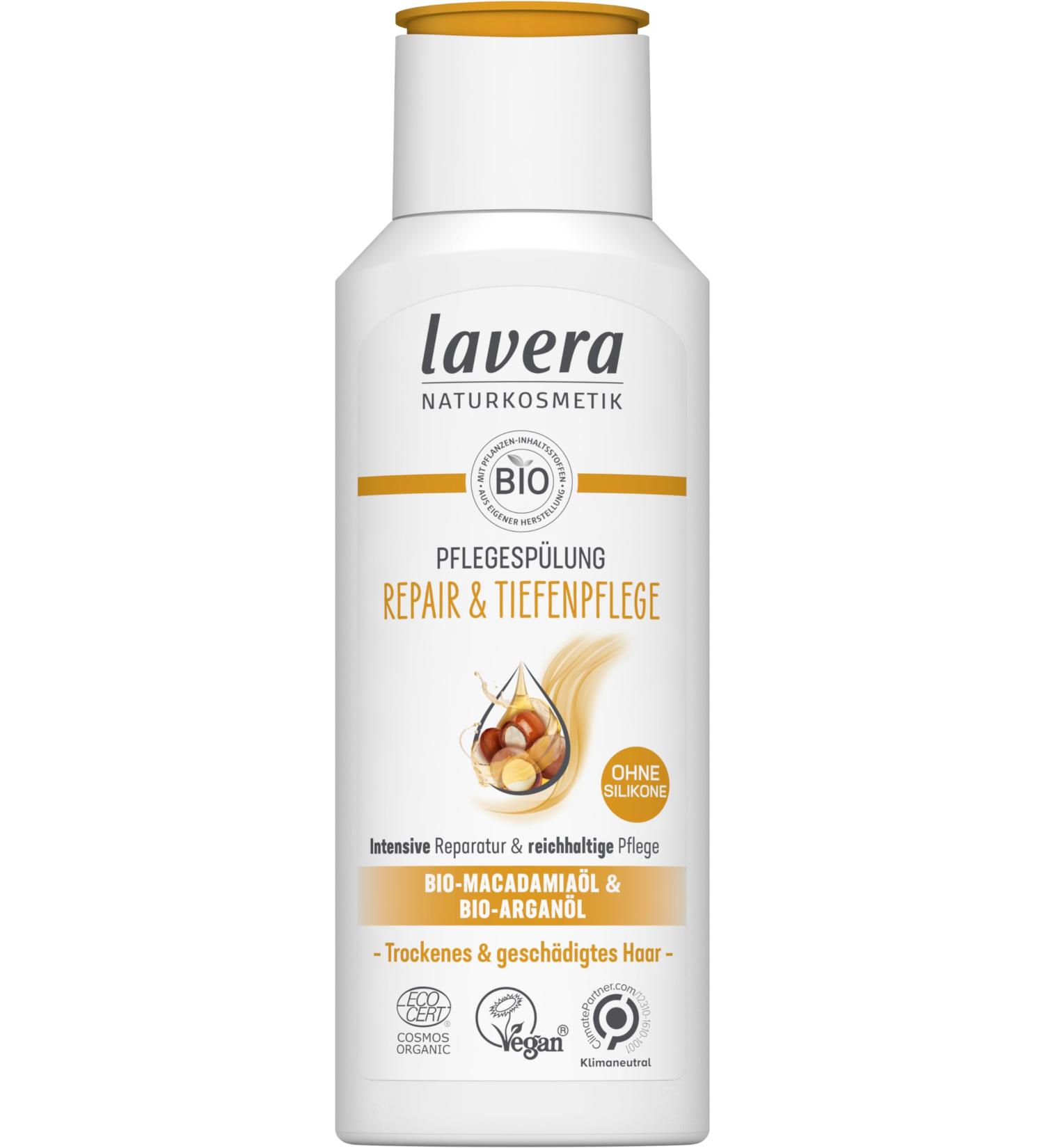 Lavera Care Flushing Repair & Depth Care - Silicone-Free Vegan Natural Cosmetics - 200ml Intensive Repair & Rich Care - Buy Online on SooperMarket.com