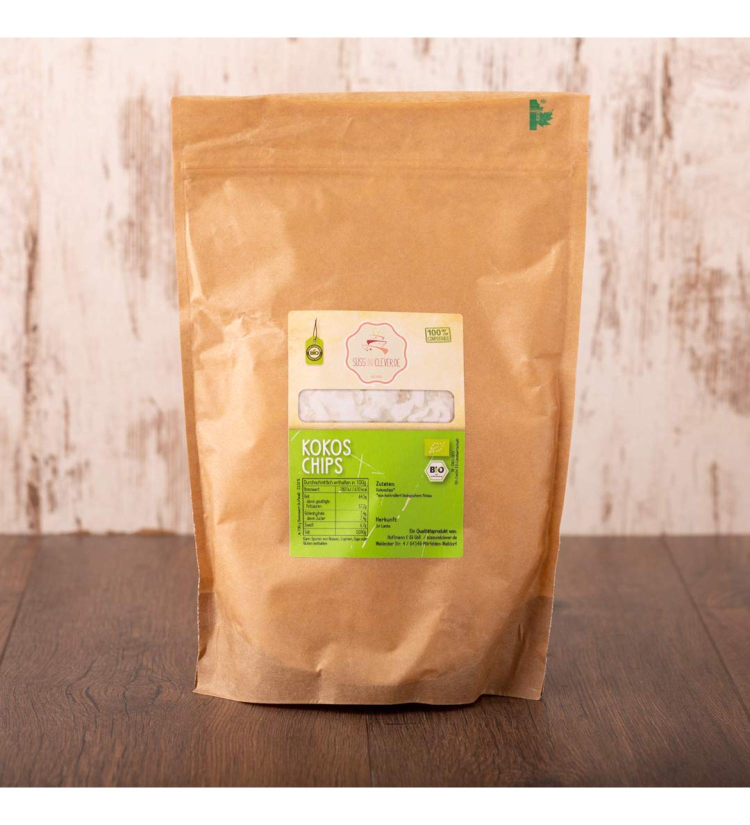 Organic Coconut Flakes | sussundclever.de | 1.0 kg (2 x 500 g) | Unroasted | Eco-friendly & Plastic-Free Packaging - Buy Online on SooperMarket.com