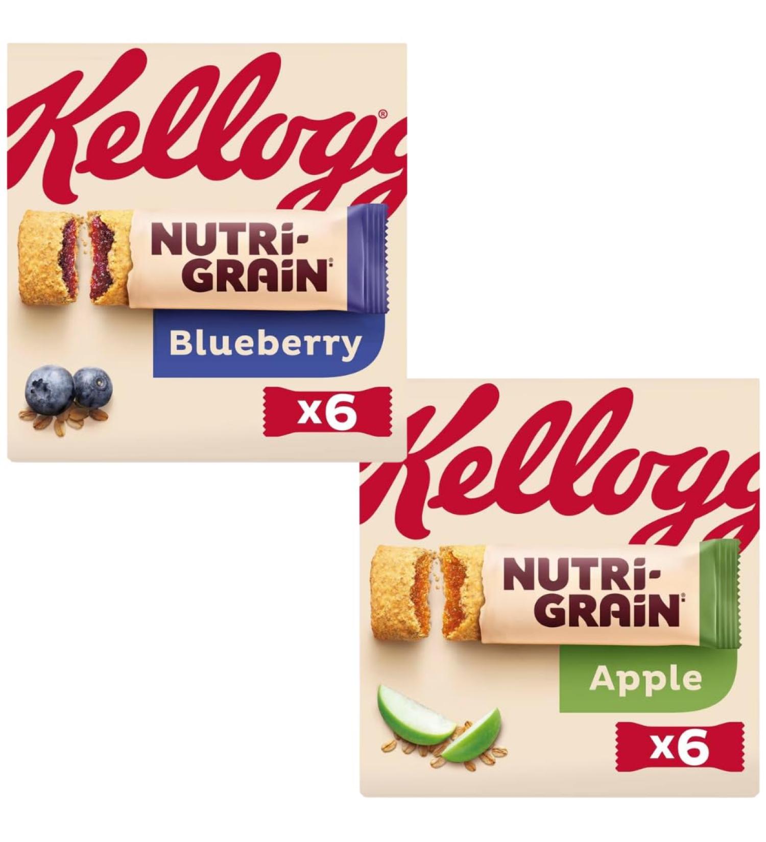 Breakfast Bar Bundle With Nutri-Grain Blueberry 6x37g and Nutri-Grain Apple Cereal Bars 6x37g (2 Pack) - Buy Online on SooperMarket.com