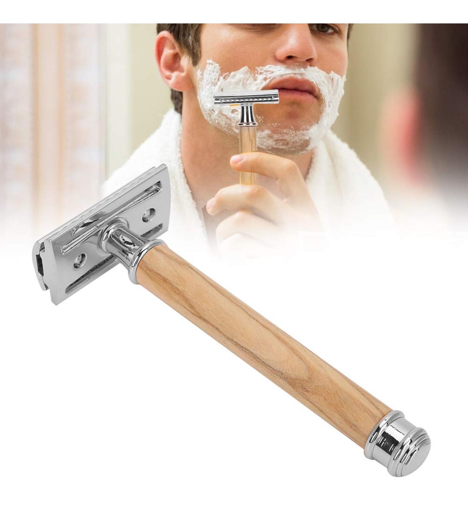 Men's Double-Sided Blade Head Shaver - Portable Silver Razor for Face & Body Care | International Shipping Available - Buy Online on SooperMarket.com