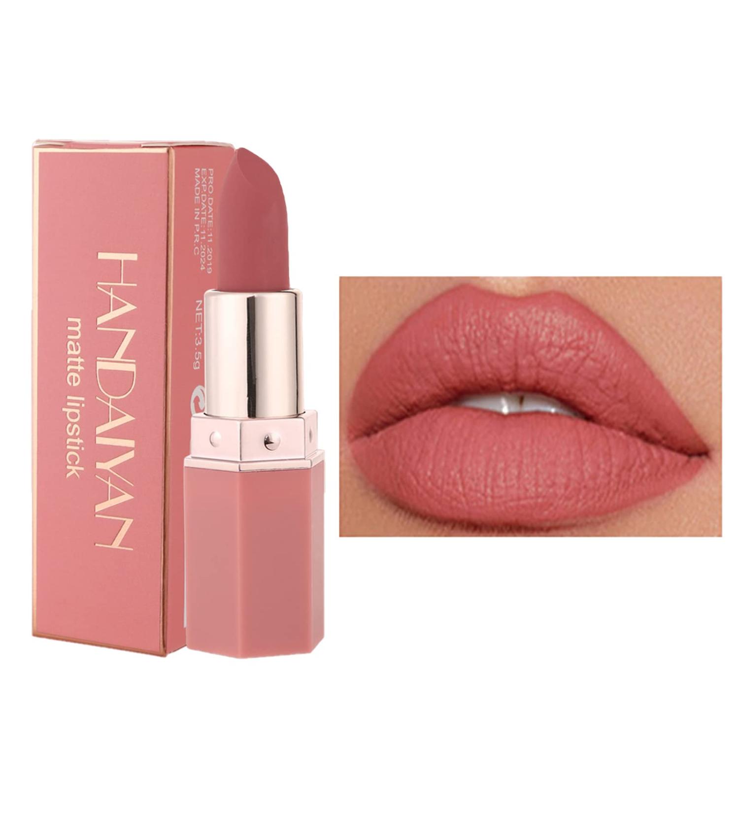 Long Lasting Matte Lipstick - Waterproof Velvet Lip Gloss in Honey Peach | Professional Cosmetics for Women - Buy Online on SooperMarket.com