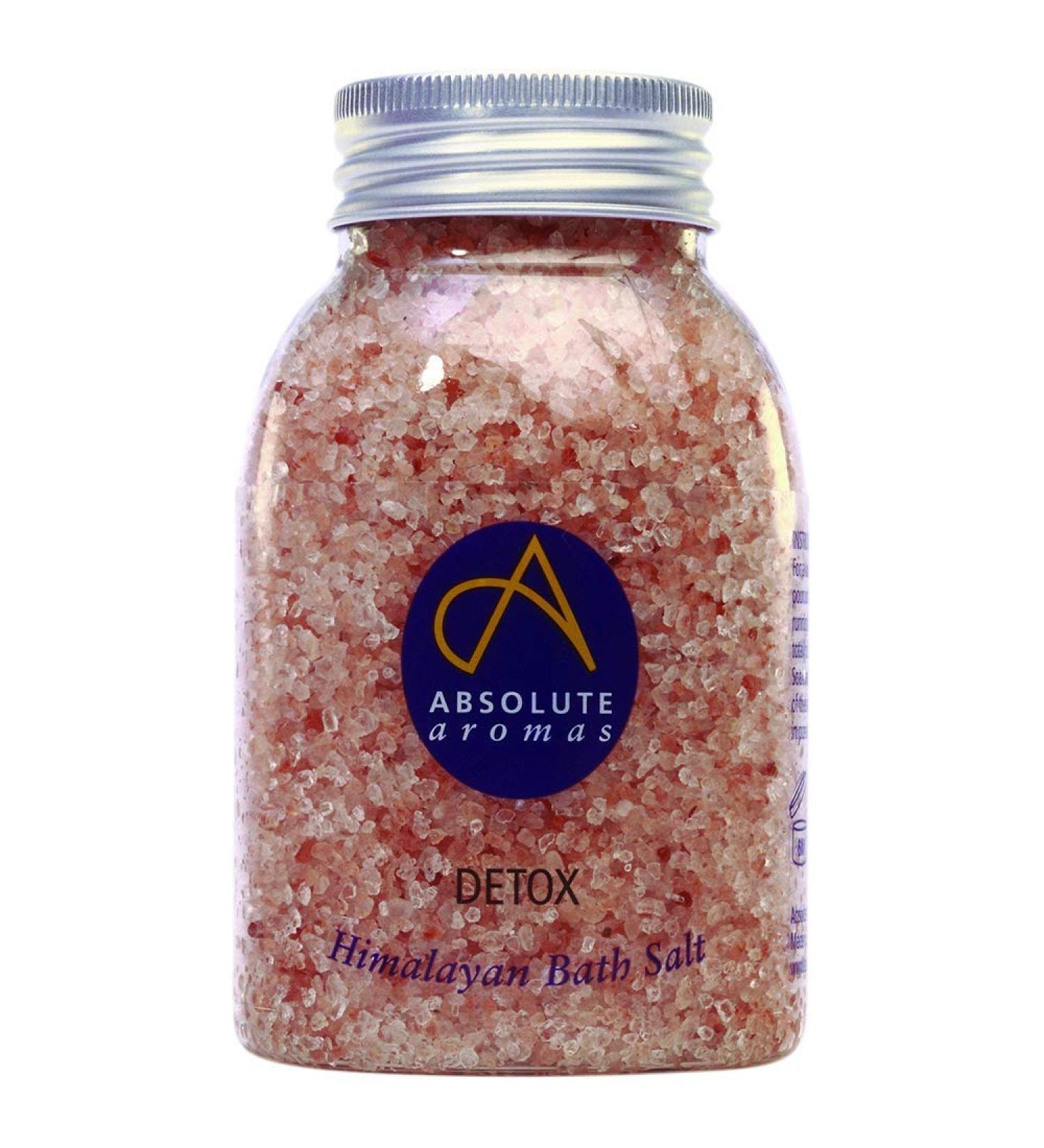 Absolute Aromas Detox Bath Salts 290g - Pink Himalayan Salt Infused with Cedarwood, Grapefruit, Geranium & Juniperberry Essential Oils - Buy Online on SooperMarket.com