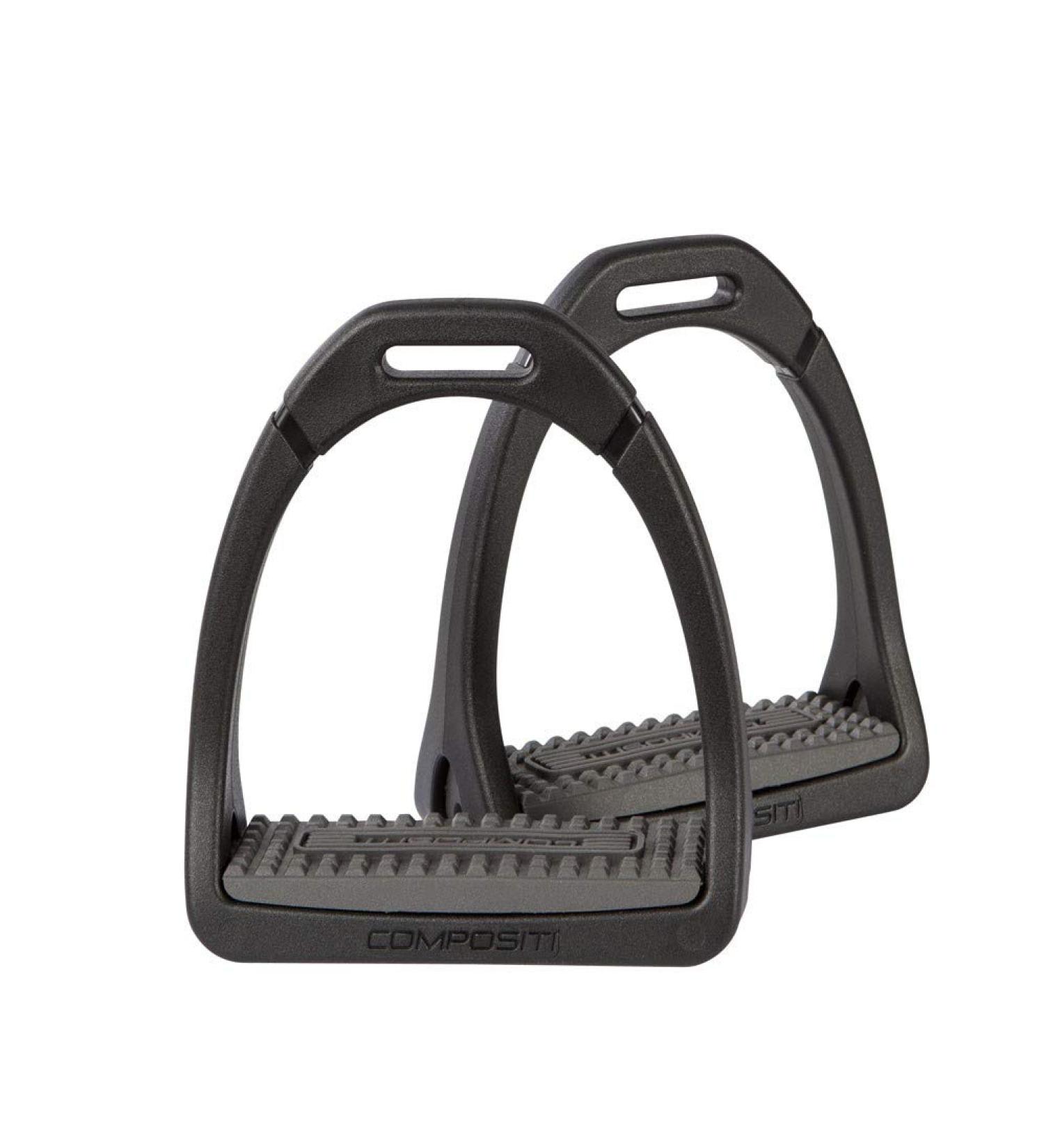 PFIFF plastic stirrups black-grey Full