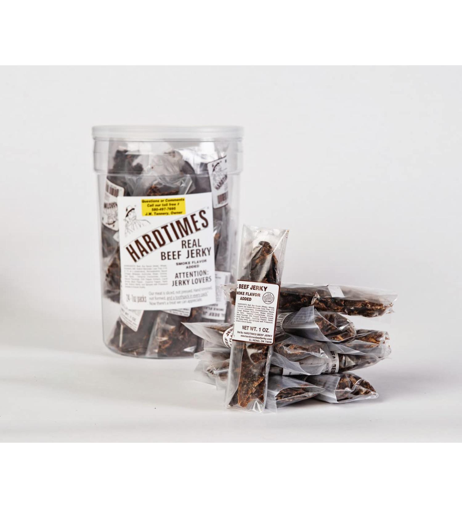 Hardtimes Handcrafted Beef Jerky - Original Flavor - 24 Pack of 1 oz. Bags - Buy Online on SooperMarket.com