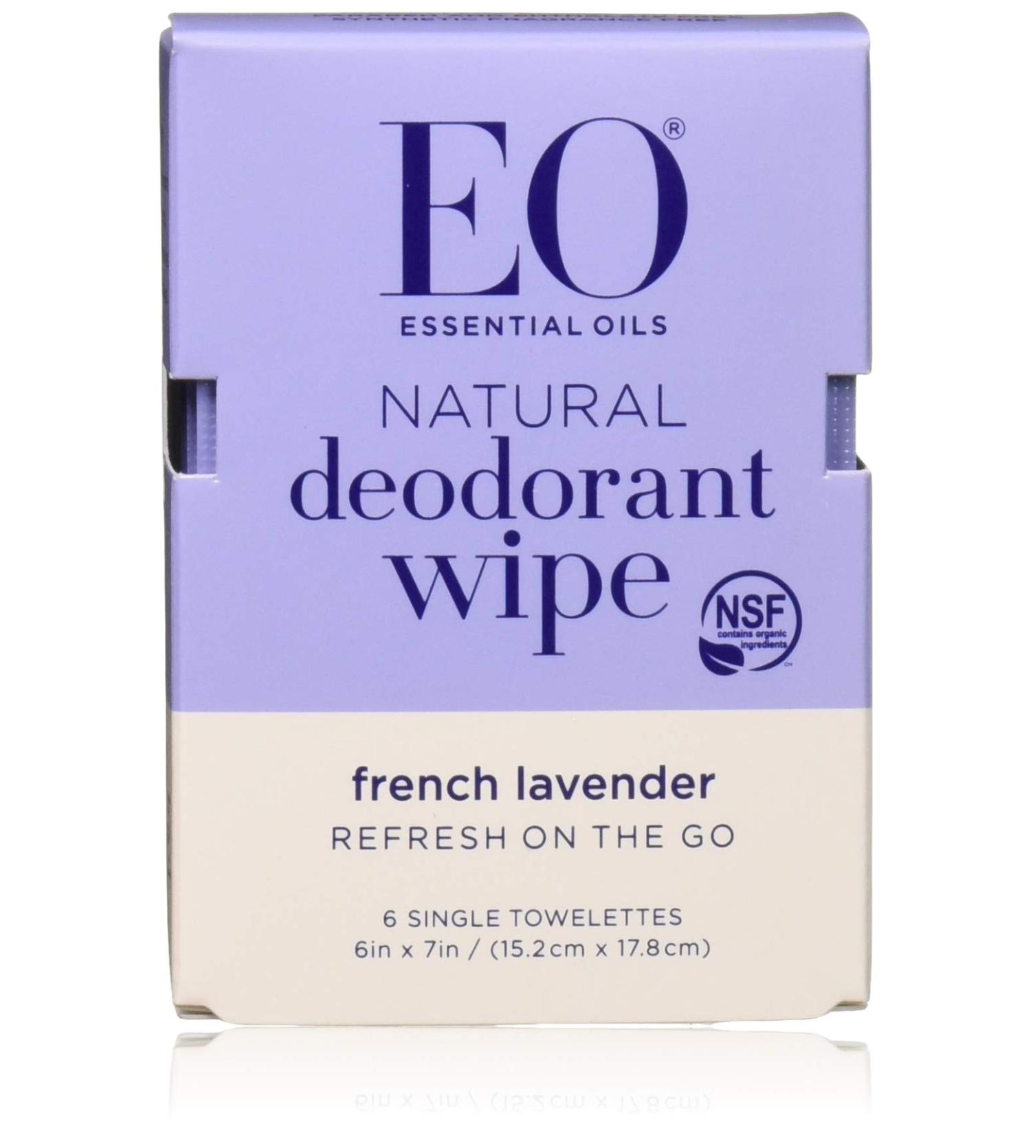 EO Lavender Deodorant Wipes - 6 Count | Natural, Refreshing, & Convenient - Buy Online on SooperMarket.com