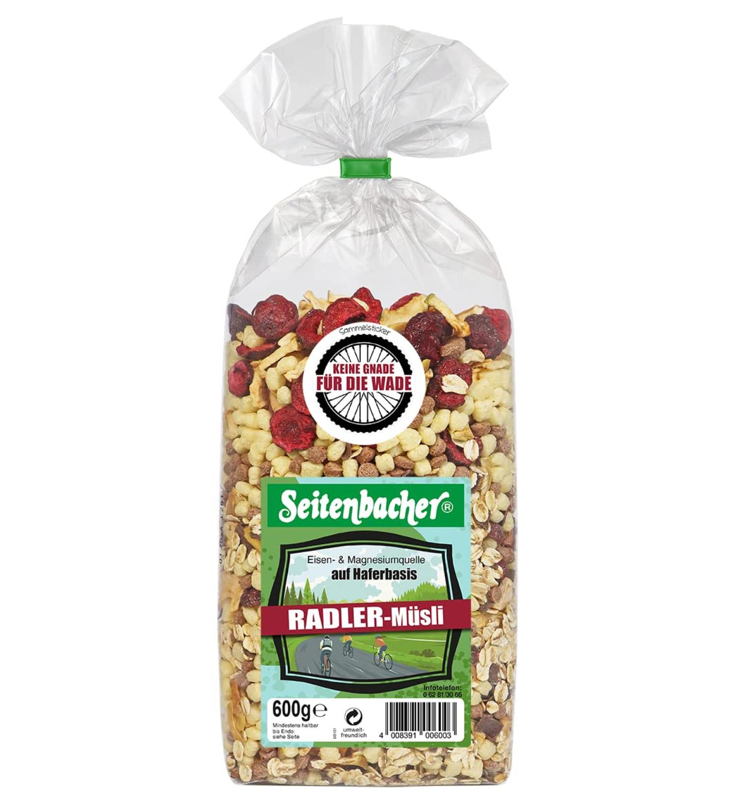 Seitenbacher Radler Muesli I Oats and Spelt Whole Grain Cereals I Sour Cherries I Milk Chocolate I Wheat Free I (3 x 600 g) - Buy Online on SooperMarket.com