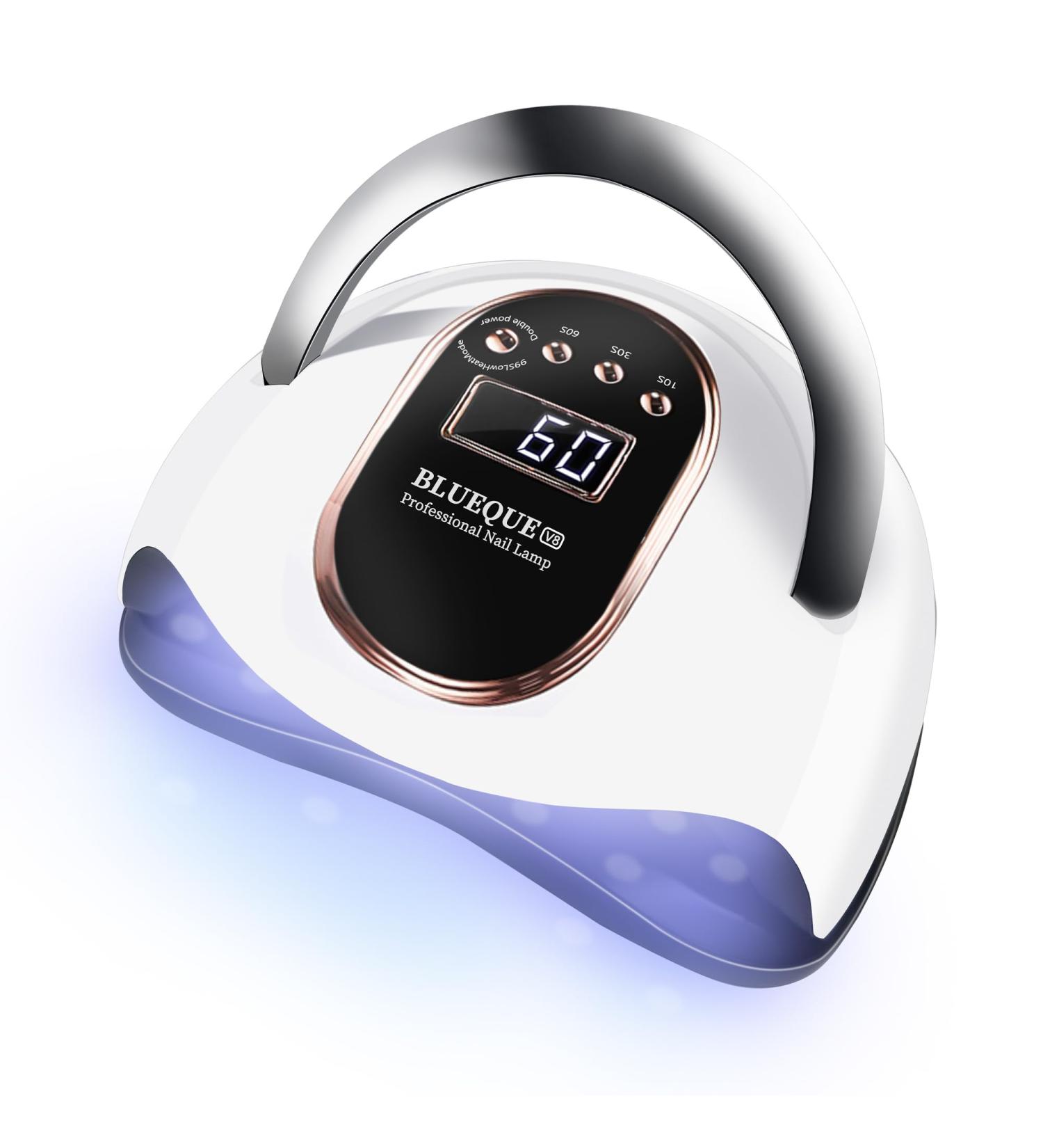 Buy UV LED Nail Lamp 168W - Quick Drying Nail Dryer with 4 Timer Settings & LCD Touch Screen - Compatible with All Gel Types (White - Buy Online on SooperMarket.com
