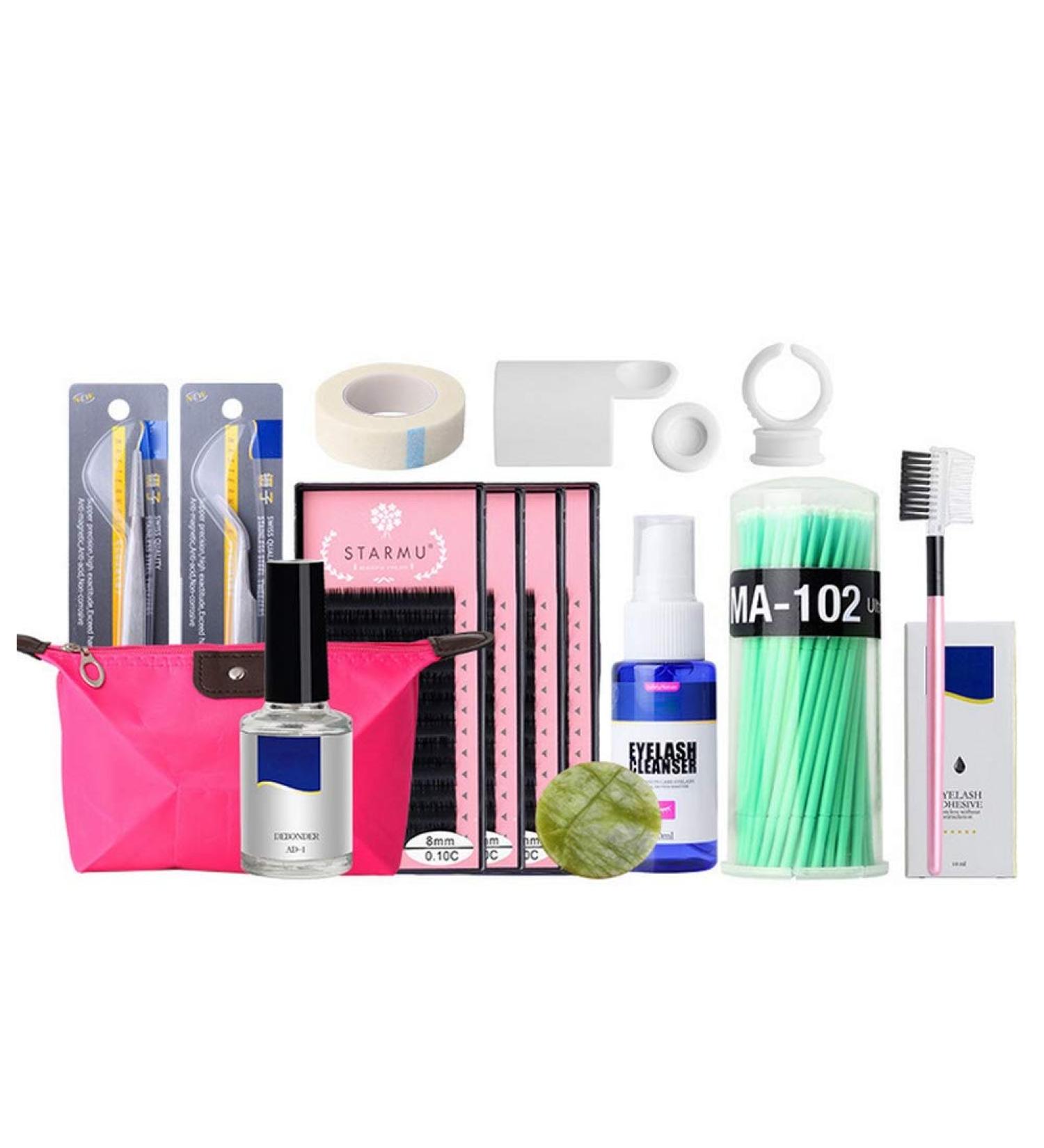 14PC Eyelash Extension Set - Professional Grafting Kit for Starters | Complete Eyelash Extension Starter Kit - Buy Online on SooperMarket.com
