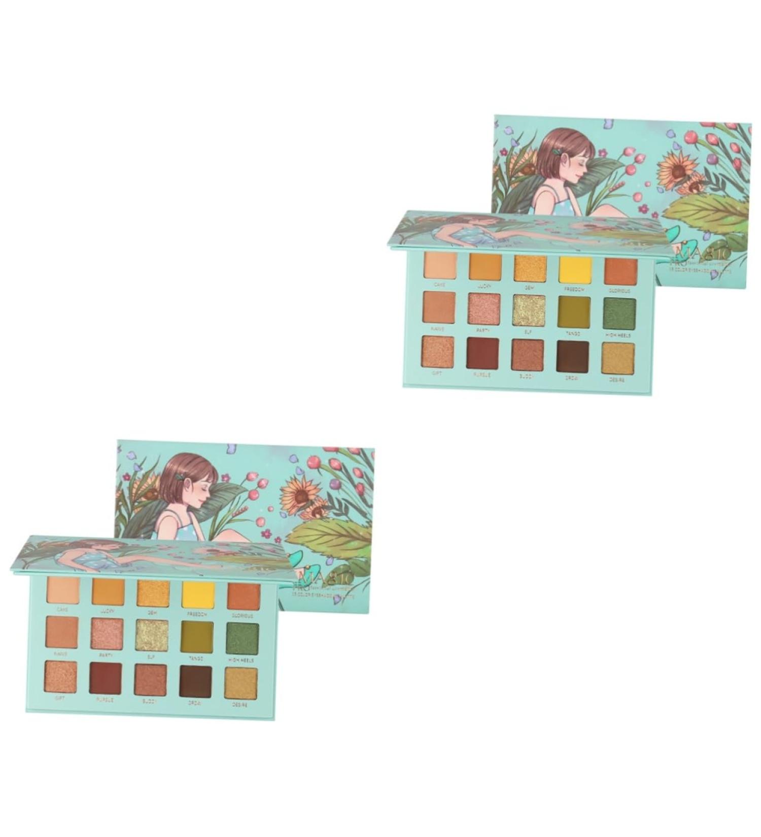 Healeved 2 Pcs Palette Compact Glitter Eye Eye Shadow Green 1 count (Pack of 1) Greenx2pcs - Buy Online on SooperMarket.com