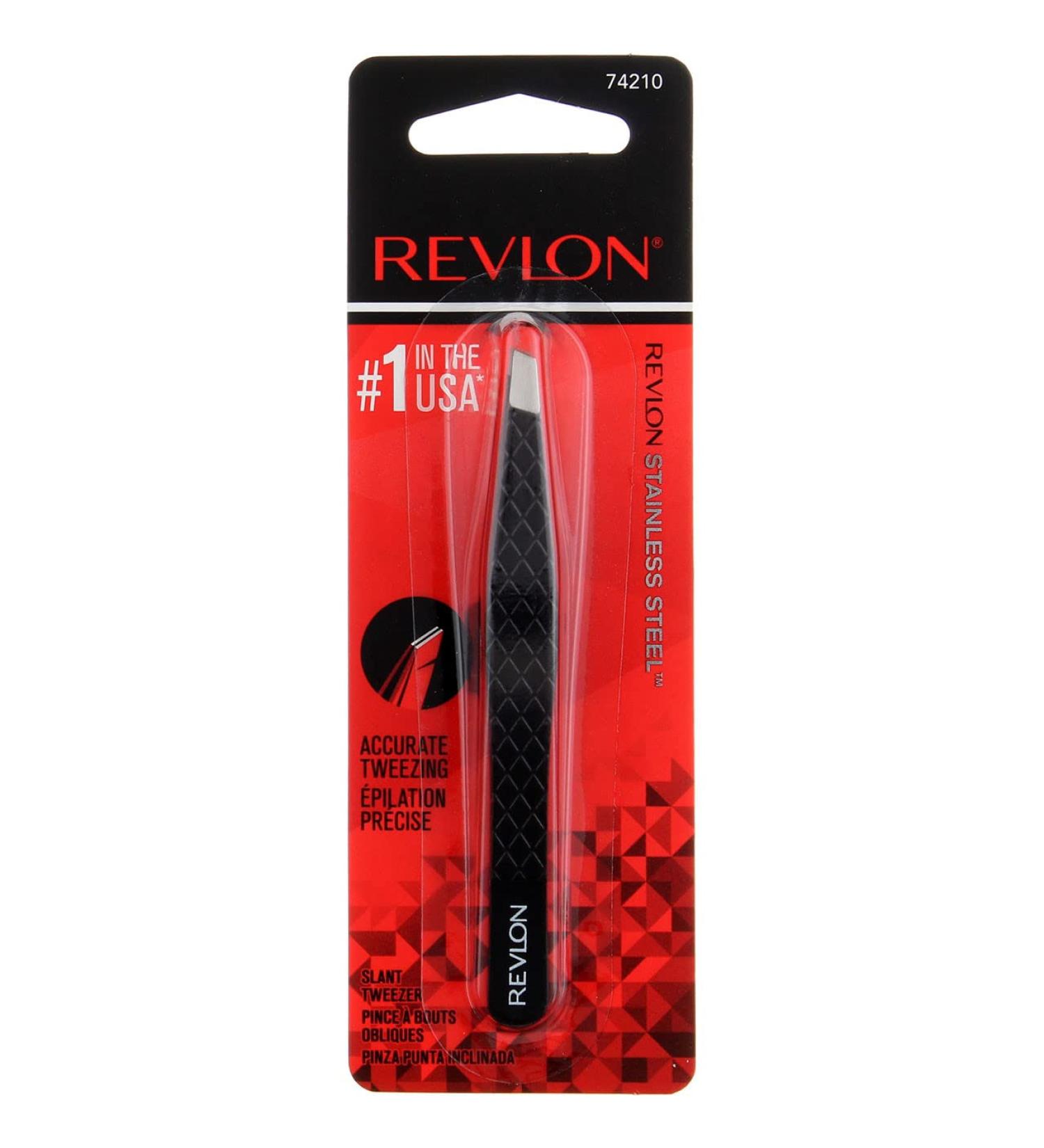 Revlon Expert Tweezer Slant Tip 3-Pack - Precision Eyebrow Hair Removal Tool - Buy Online on SooperMarket.com