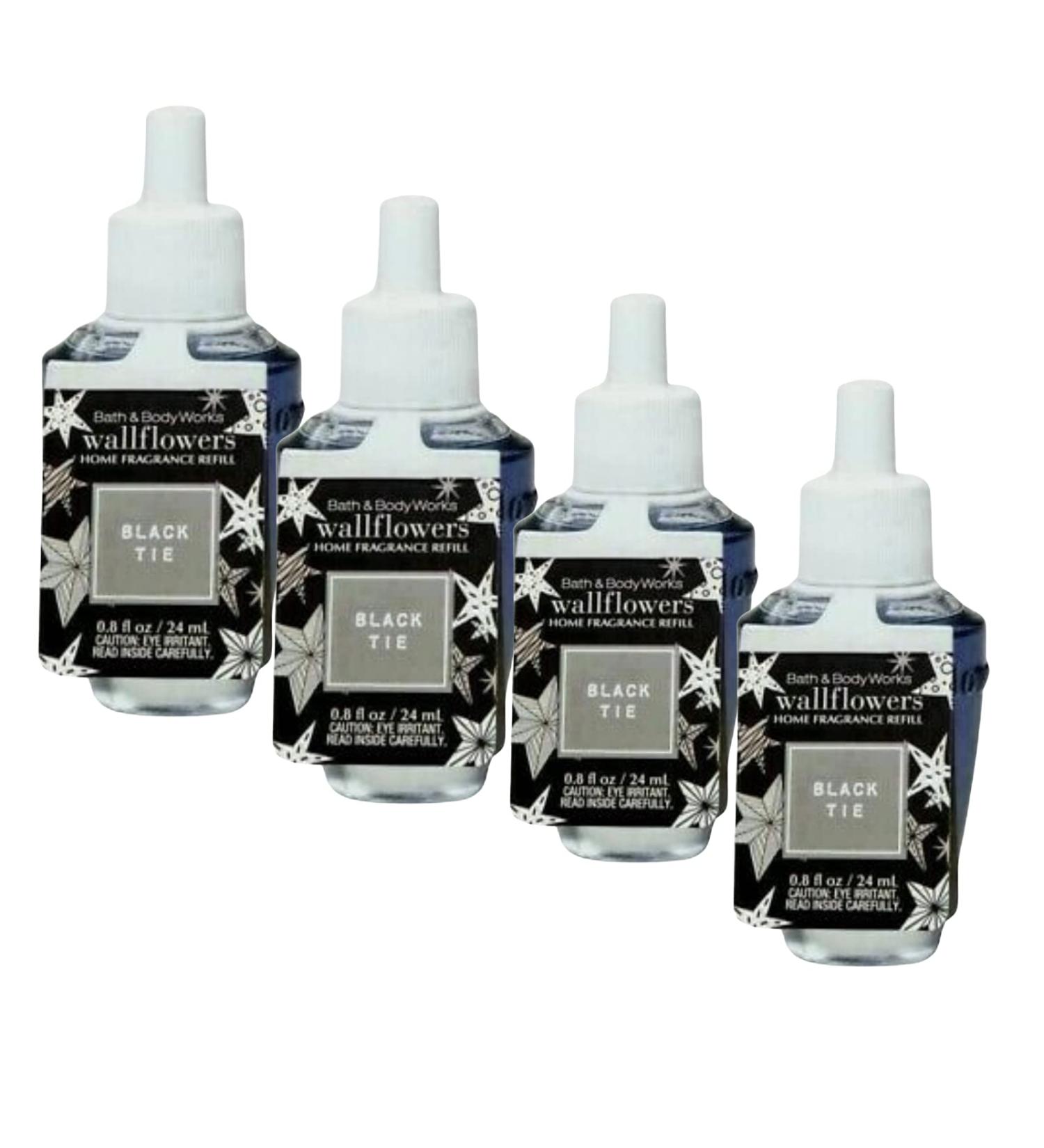 Bath and Body Works 4 Pack Black Tie Wallflower Fragrance Refill 0.8 Oz