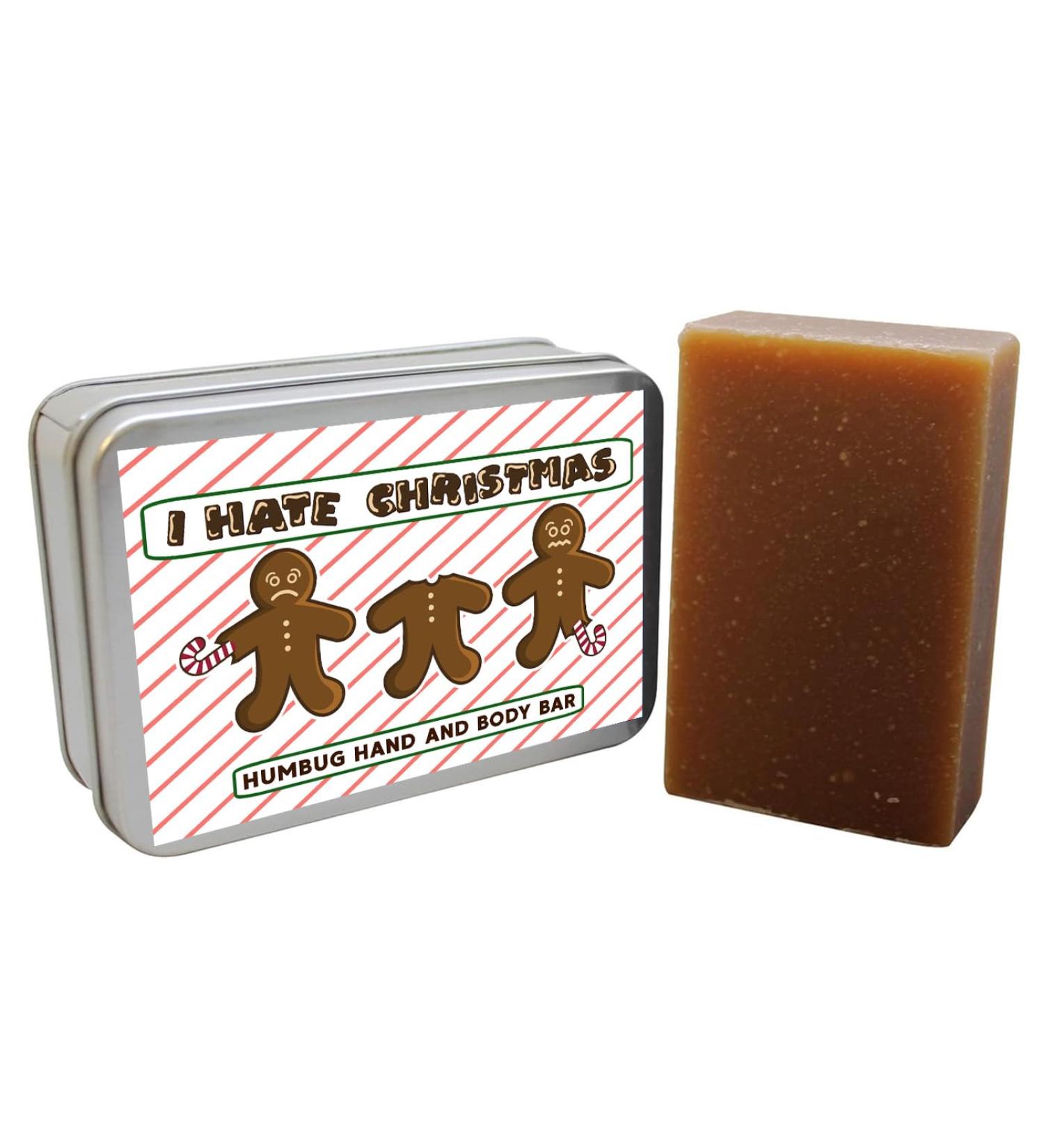 I Hate Christmas Bar Soap - Unique Gag Gift for Adults Coffee Infused Stocking Stuffer - Perfect December Birthday Present - Buy Online on SooperMarket.com
