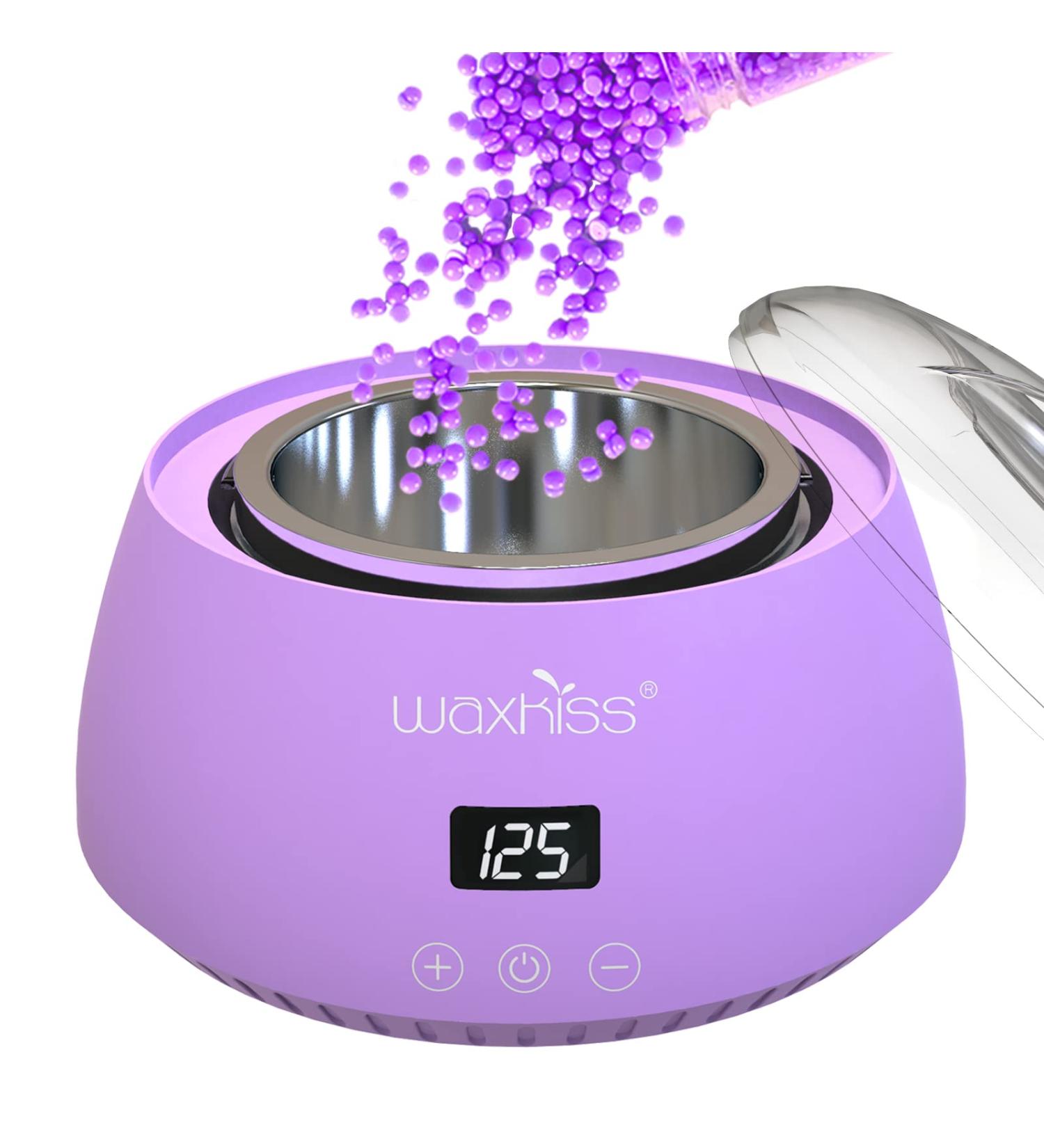 Digital Portable Electric Wax Warmer 16.9oz for Hair Removal - Violet with See-Through Cover - Buy Online on SooperMarket.com