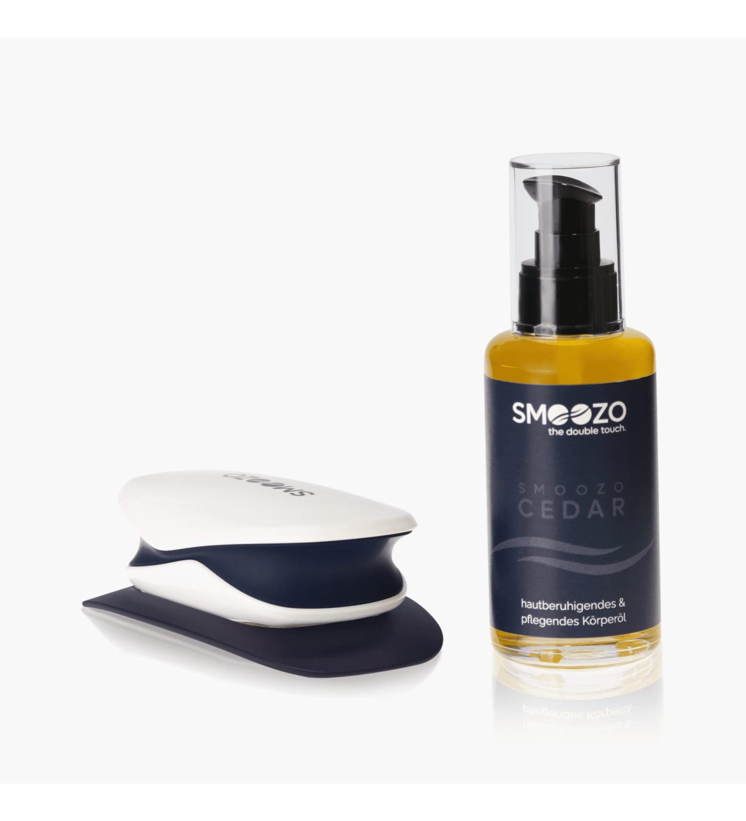 Buy SMOOZO Bundle Body Razor - Elegant Dark Blue with Design Tray & Cedar Care Oil | International Shipping Available - Buy Online on SooperMarket.com