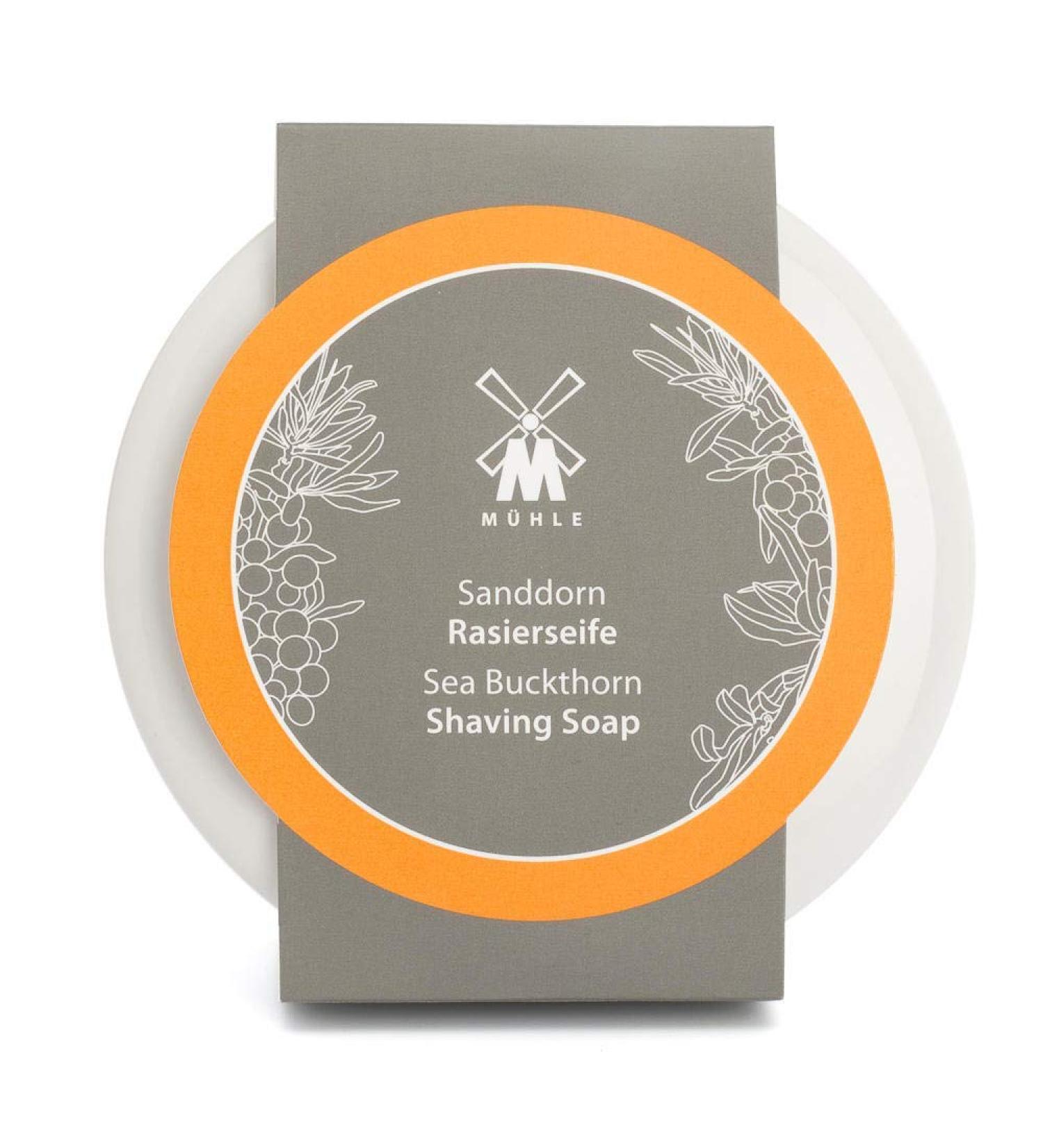 MHLE Shave Care Porcelain Dish with 65g Sea Buckthorn Shaving Soap - Buy Online on SooperMarket.com