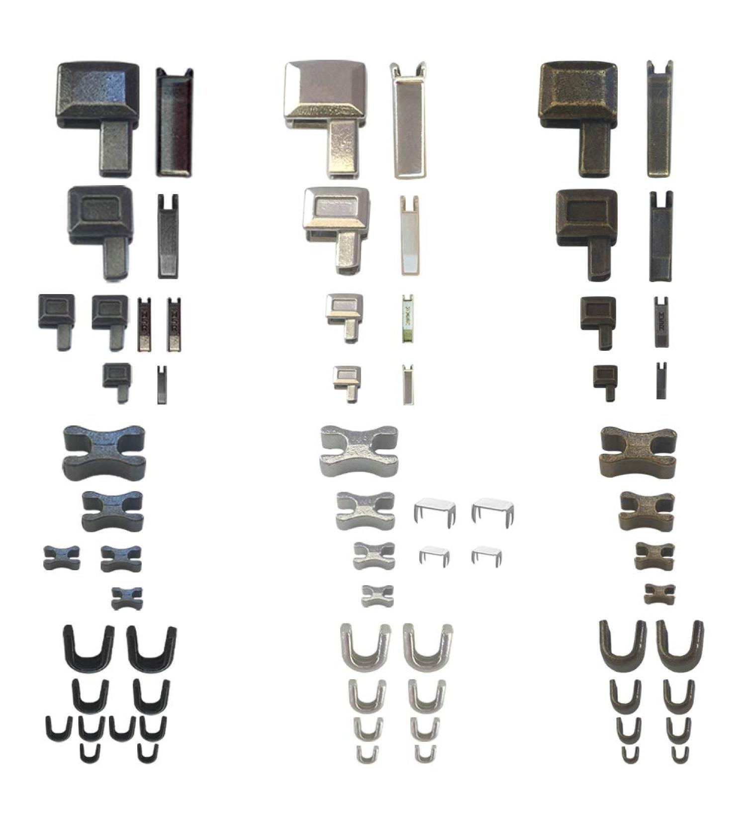 Zipper Repair Kit Metal Retainer Insertion Pin Zipper Top/Bottom Stop (3 Colors) 13 Sets Zipper Fix Plug  Repair Down Zipper Stopper for Zipper Replacement (Size 10/8/5/3) - Buy Online on SooperMarket.com