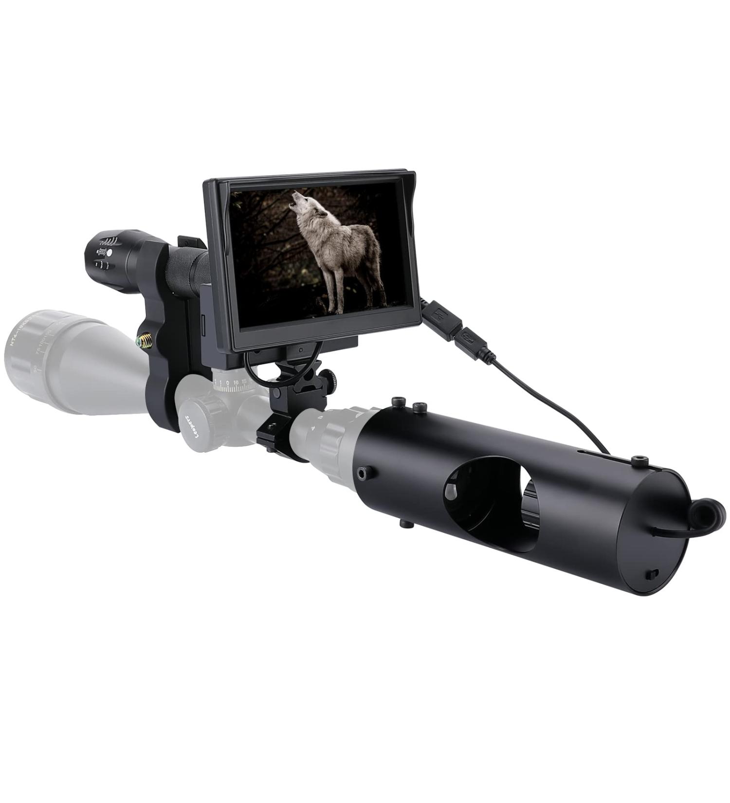 DIY Night Vision Scope for Riflescopes | FCC Certified Digital Hunting Scope with IR Flashlight Camera and 5 Screen - Buy Online on SooperMarket.com