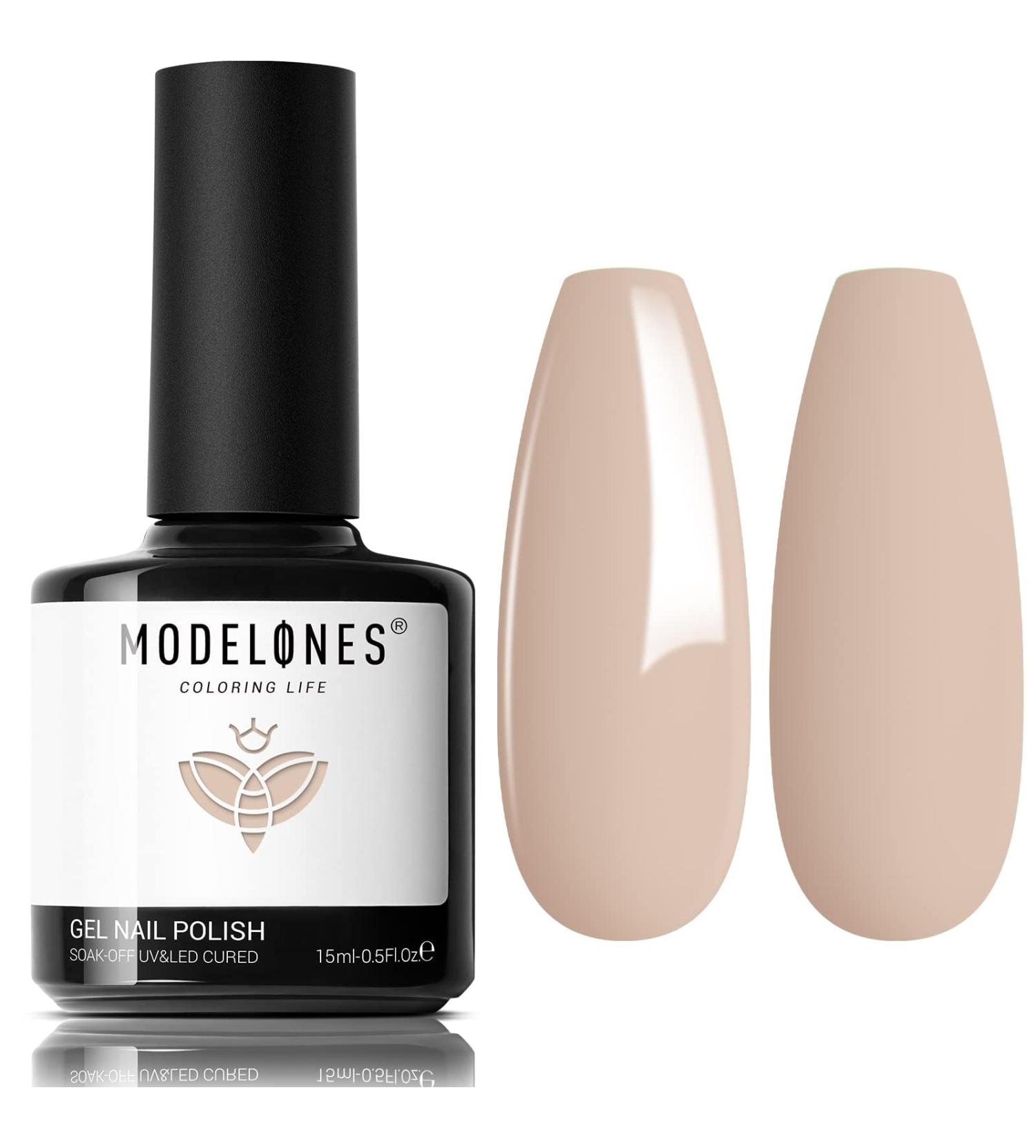 Modelones Gel Nail Polish 15ML Neutral Nude Gel Polish Color Soak Off LED Skin Tone Brown Color Nail Gel Polish Long Wear Nail Art Manicure at Home Gift - Buy Online on SooperMarket.com