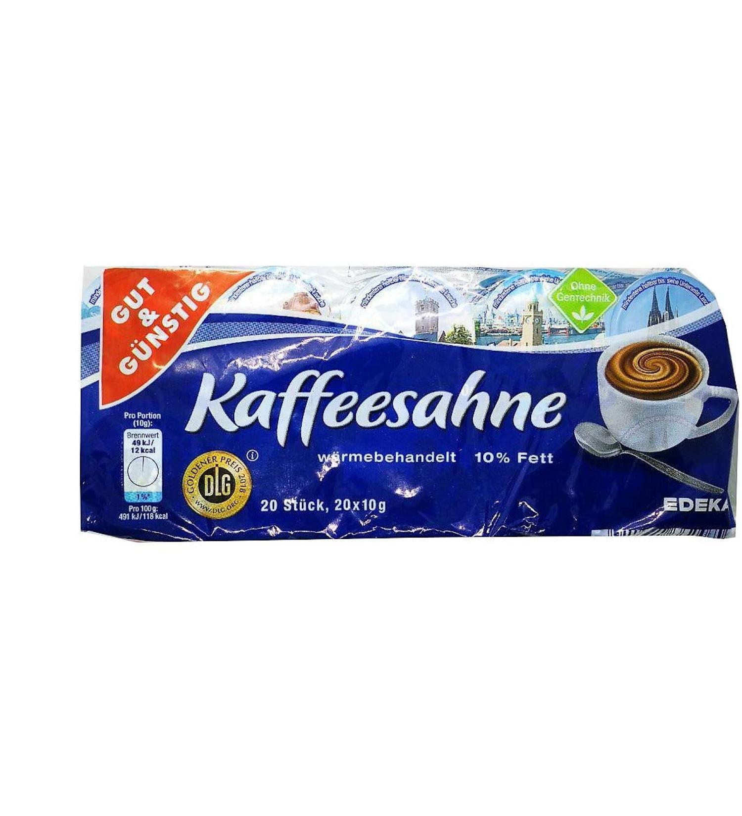 Coffee cream 20 x 10g GOOD & CHEAP 10% fat
