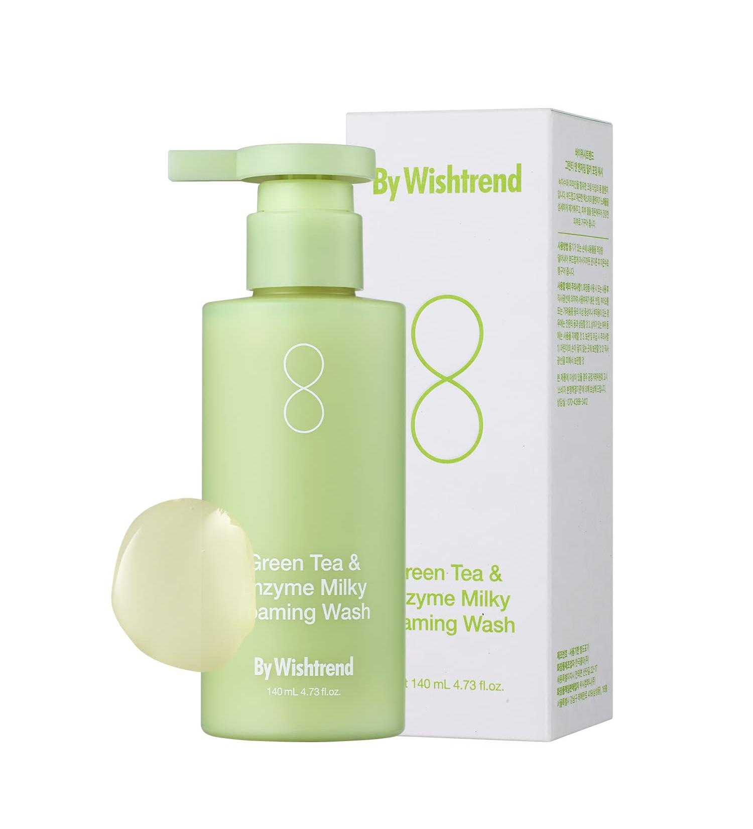 Buy BY WISHTREND Green Tea & Enzyme Milky Foaming Wash 140g | Hydrating & Pore Cleansing for Sensitive Skin - International Shipping Available - Buy Online on SooperMarket.com