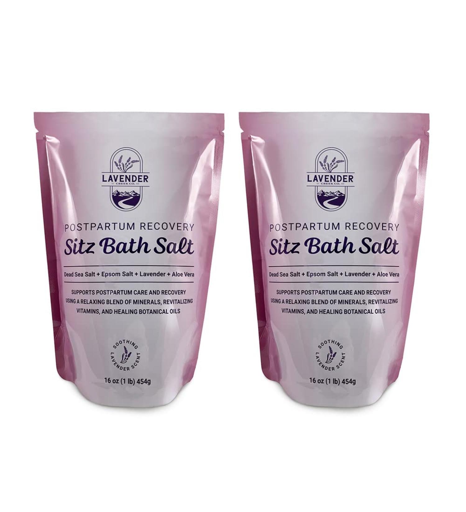 Lavender Sitz Bath Salt 2 lbs - Postpartum Care Soak for New Moms | Postpartum Gifts for Women - Buy Online on SooperMarket.com