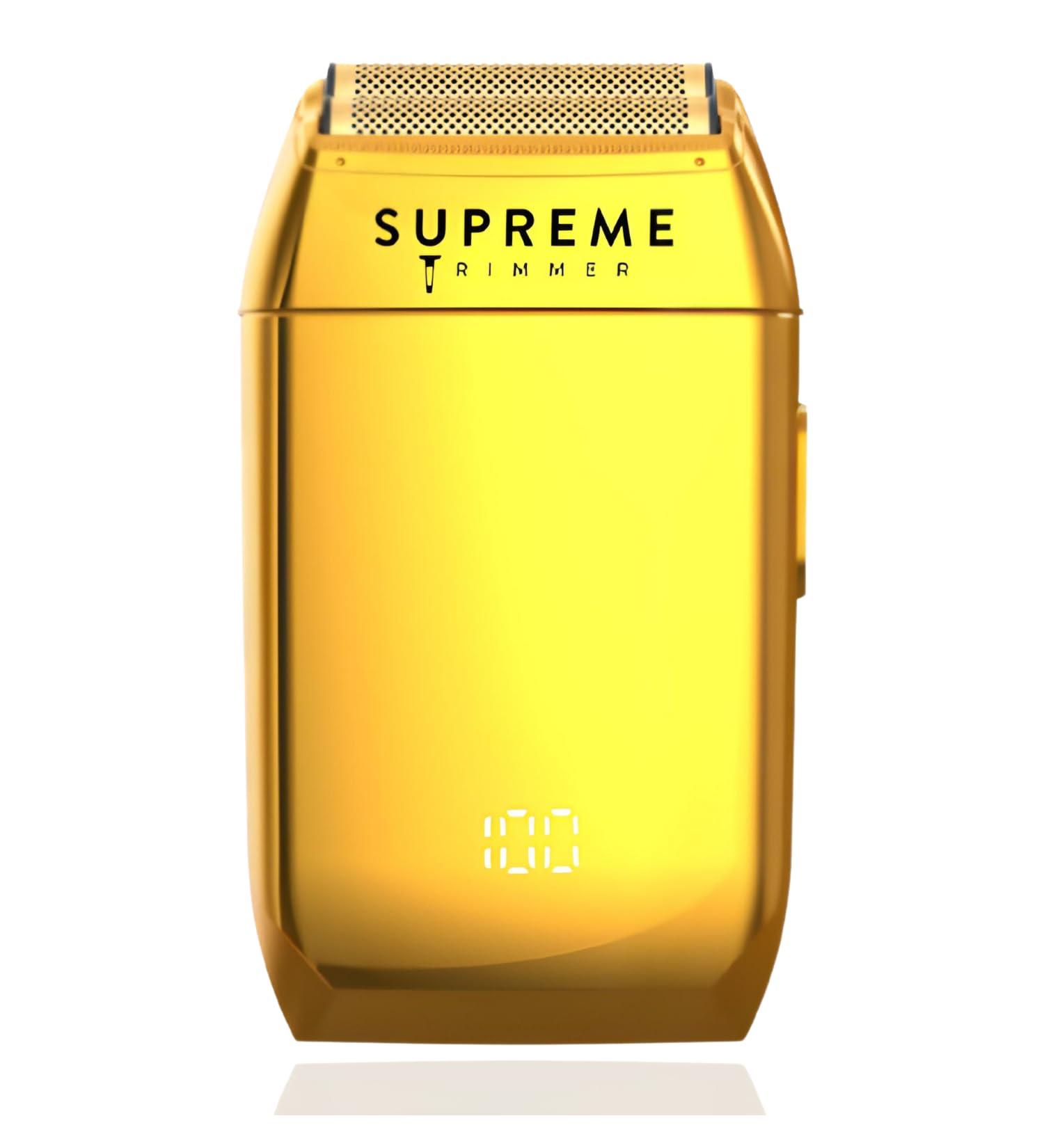 Supreme Trimmer Crunch Men's Foil Shaver STF602 - Waterproof Electric Razor for Short Hair & Stubble | 150-Minute Run Time | Ideal for Barber Use | Gold - Buy Online on SooperMarket.com