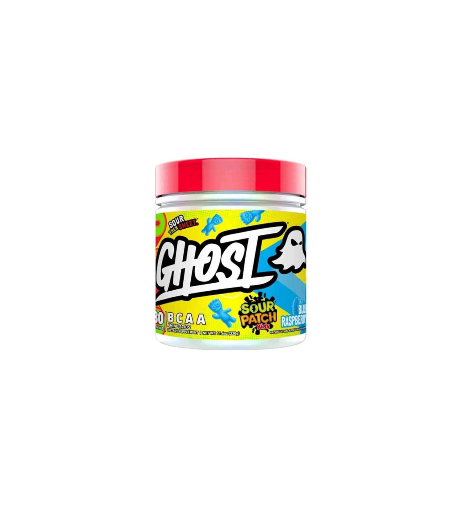 GHOST BCAA Amino Acids 30 Servings - Sour Patch Kids Blue Raspberry Blue Raspberry 30 Servings (Pack of 1)