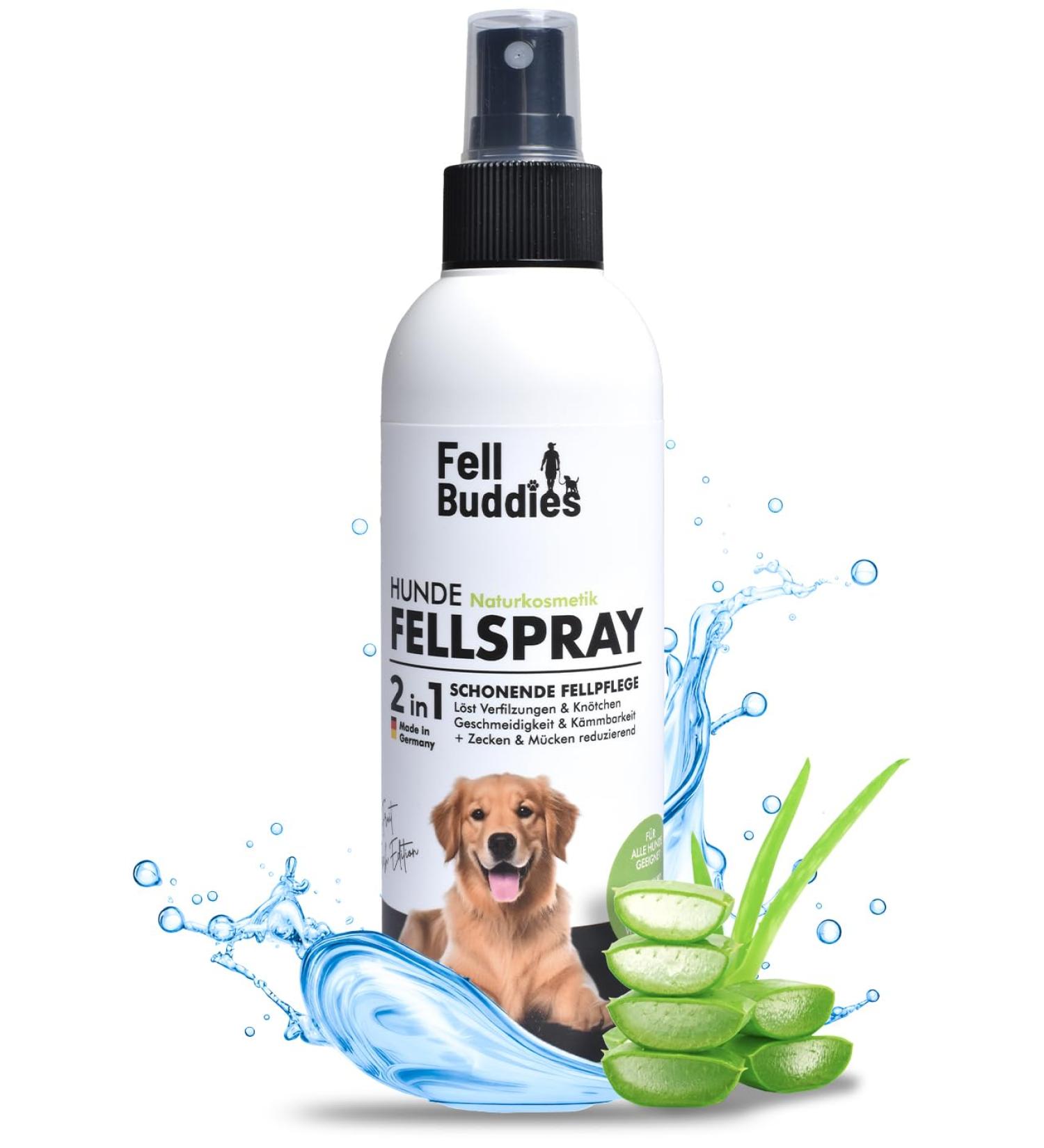 Fellbuddies Fur Care Spray - Natural Dog Cosmetics for Mats & Nodules | Improved Smoothness & Combability - Buy Online on SooperMarket.com