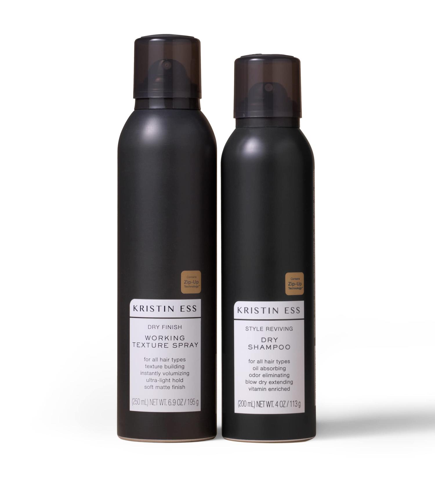 Kristin Ess Hair Style Reviving Dry Shampoo & Volumizing Texture Spray - Vegan, Sulfate-Free Hair Products for Women - Buy Online on SooperMarket.com