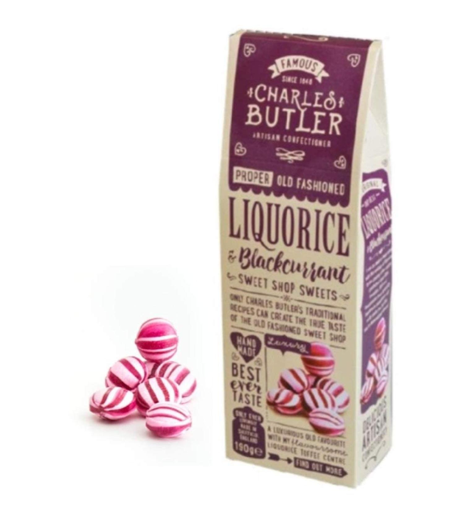 Charles Butler Liquorice & Blackcurrant 190g - Buy Online on SooperMarket.com