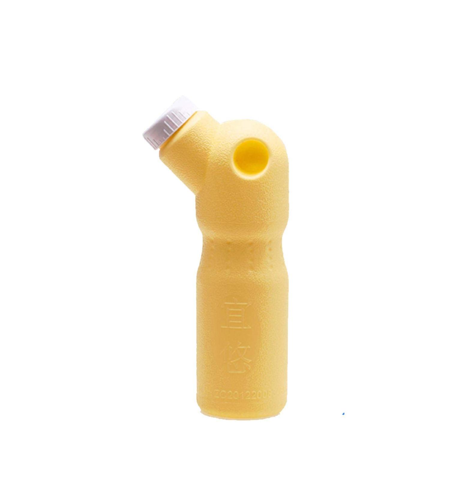 Portable Urinal for Men 600ml Spill Proof Plastic Male Pee Bottle Urine Jar for Men with Lid Male Urinal Pee Urine Bottle for/Elderly/Car Use Yellow - Buy Online on SooperMarket.com