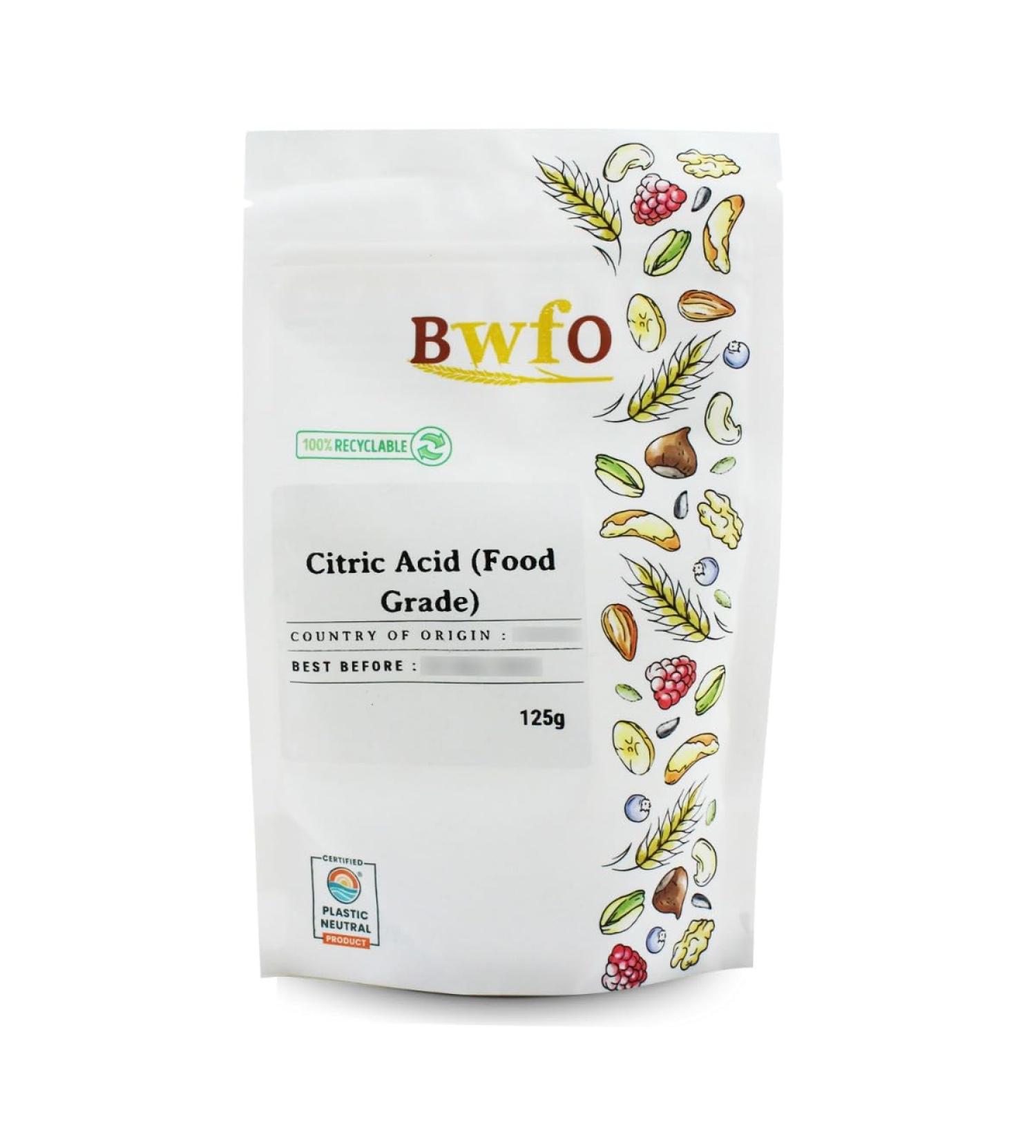 Citric Acid (Food Grade) 125g (BWFO)