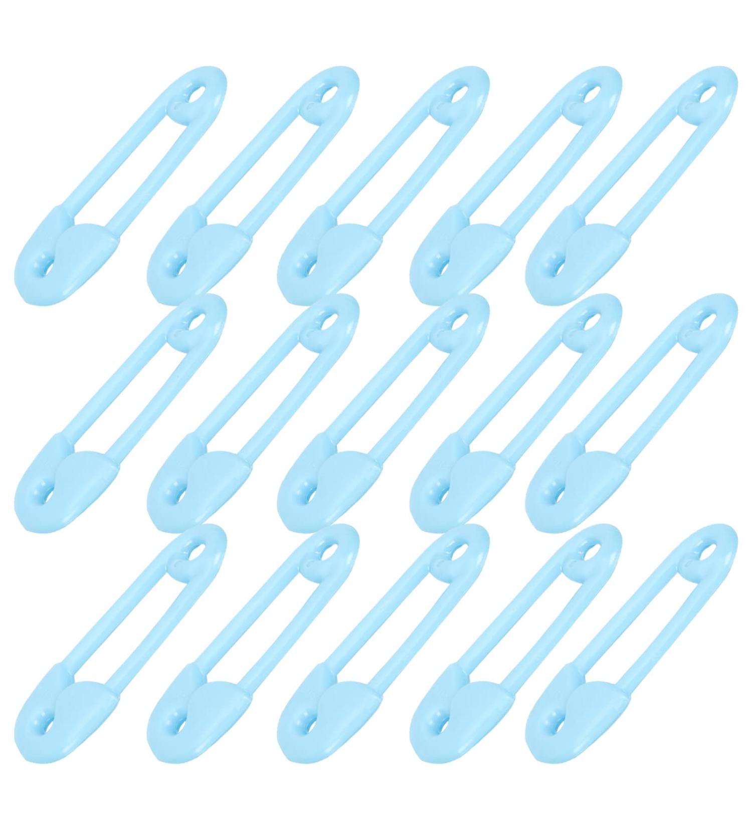 Kisangel 36pcs Safety Pin Cloth Diaper Fasteners - Vintage Style for Kids and Adults - Blue Resin - 6.4x2.5cm - Buy Online on SooperMarket.com