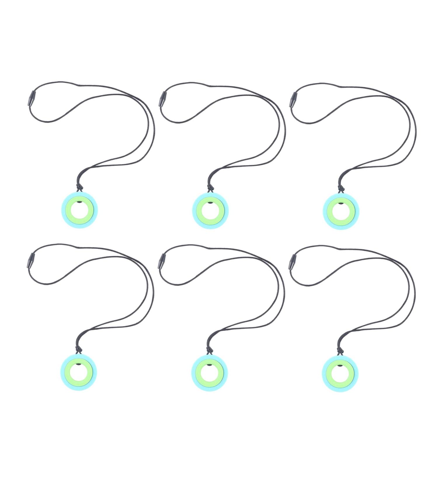 High Temperature Resistant Kids Sensory Chew Necklace | Safe Silicone for Daily Use (Light Blue) - Buy Online on SooperMarket.com