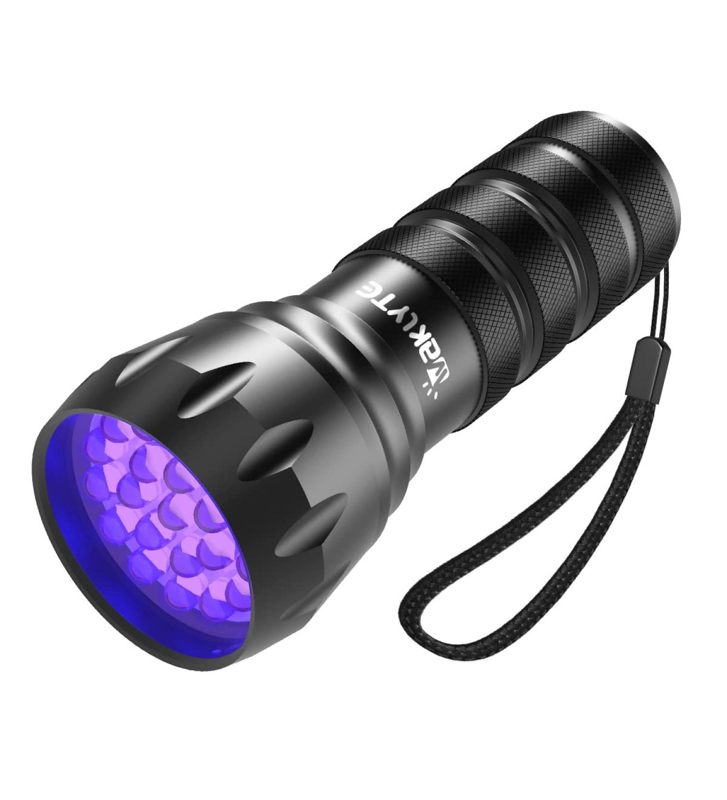 Waklyte 21 LED Mini Black Light Flashlight - Powerful UV Pet Urine Detector and Resin Curing Tool - Buy Online on SooperMarket.com