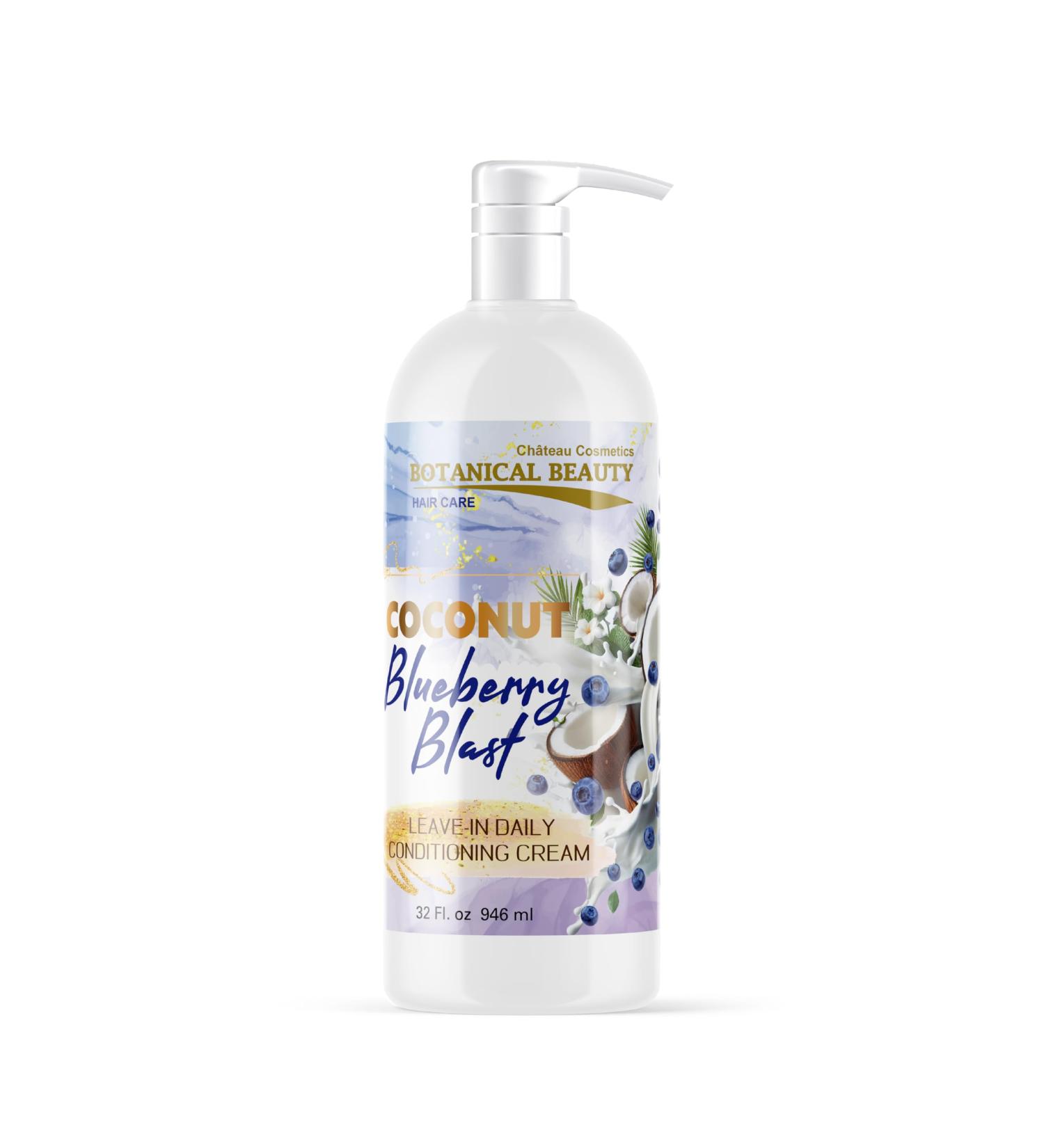 Botanical Beauty Coconut Blueberry Blast Leave-In Conditioner - Softening Detangling & Damage Repair - 32 Fl. Oz (946 ml) | International Shipping Available - Buy Online on SooperMarket.com