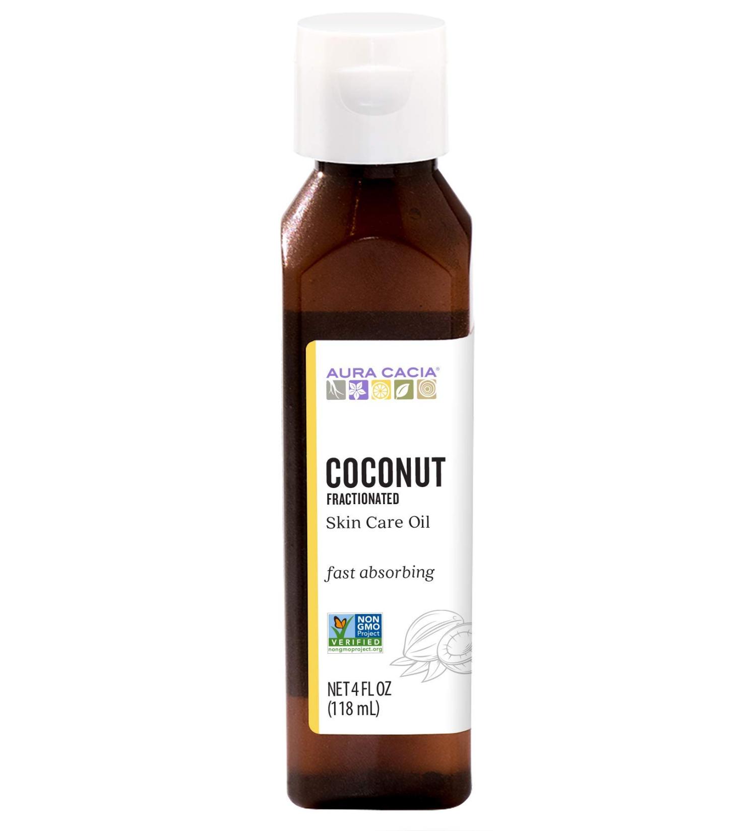 Aura Cacia Fractioned Coconut Oil - 4 fl oz | Natural Skin Care Oil - Buy Online on SooperMarket.com