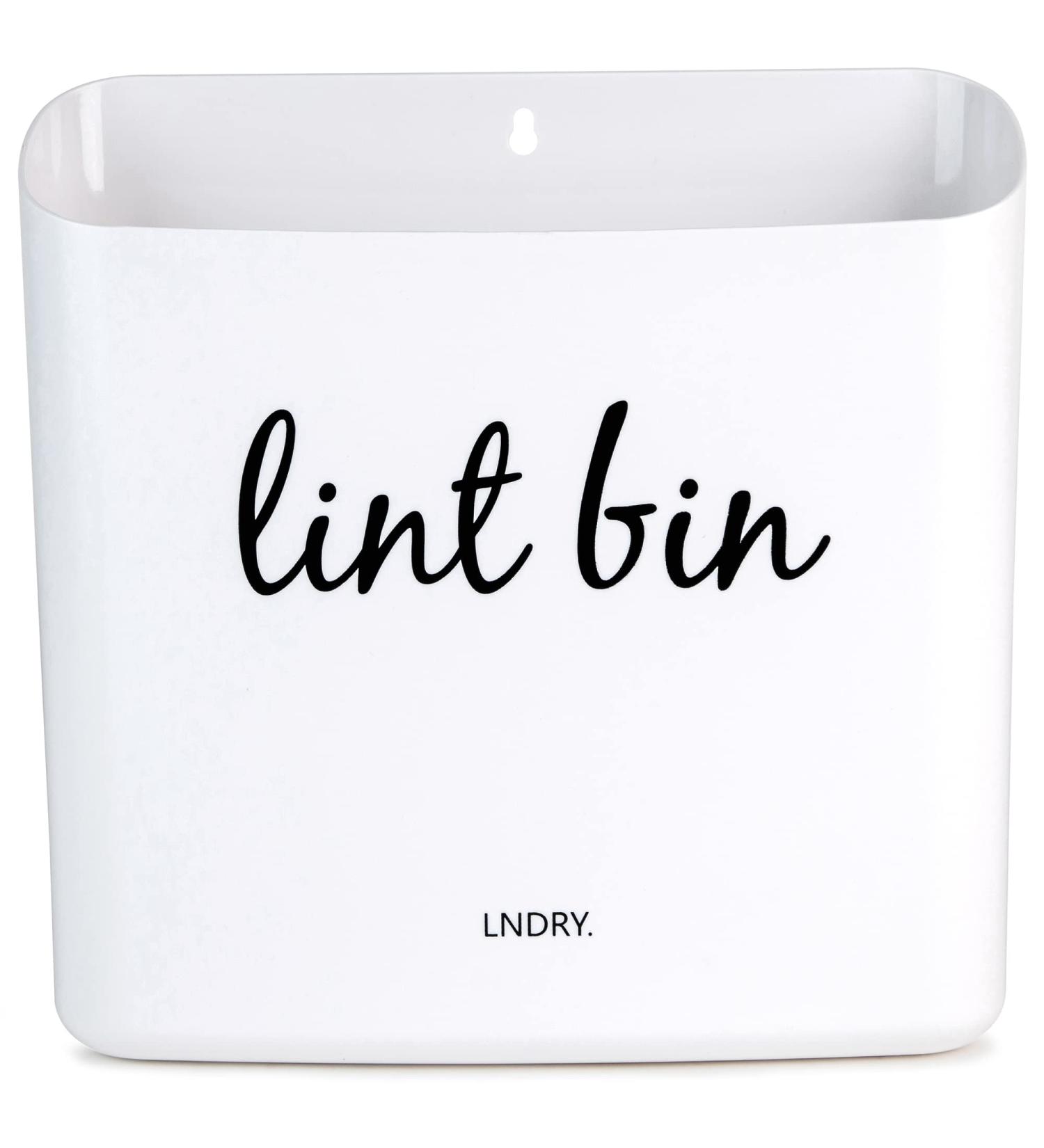 Laundry Room Trash Can - Magnetic Lint Bin for Easy Laundry Cleanup - Stylish White Lint Holder - Keep Your Space Tidy - Buy Online on SooperMarket.com