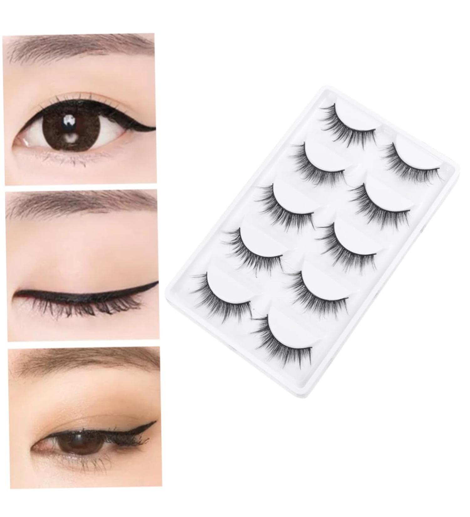 minkissy 80 Pairs Lashes Natural False Lashes Fake Eyelash Dense Eyelash Eyelashes 3d Cross - Buy Online on SooperMarket.com