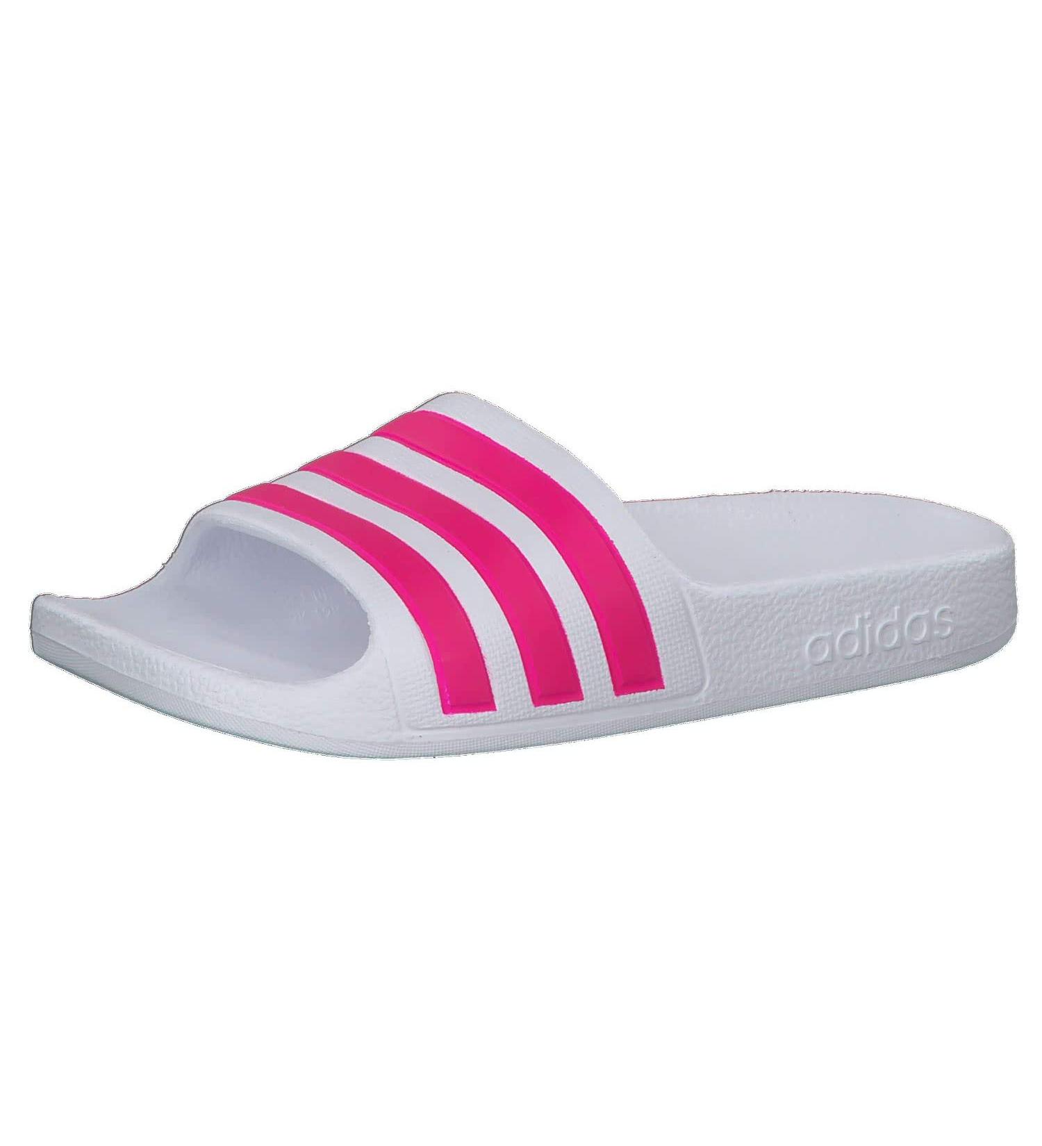 Adidas Unisex Kinder Adilette Aqua Slides - Kids Sandal 29 EU - Ftwr White/Real Magenta | International Shipping Available - Buy Online on SooperMarket.com