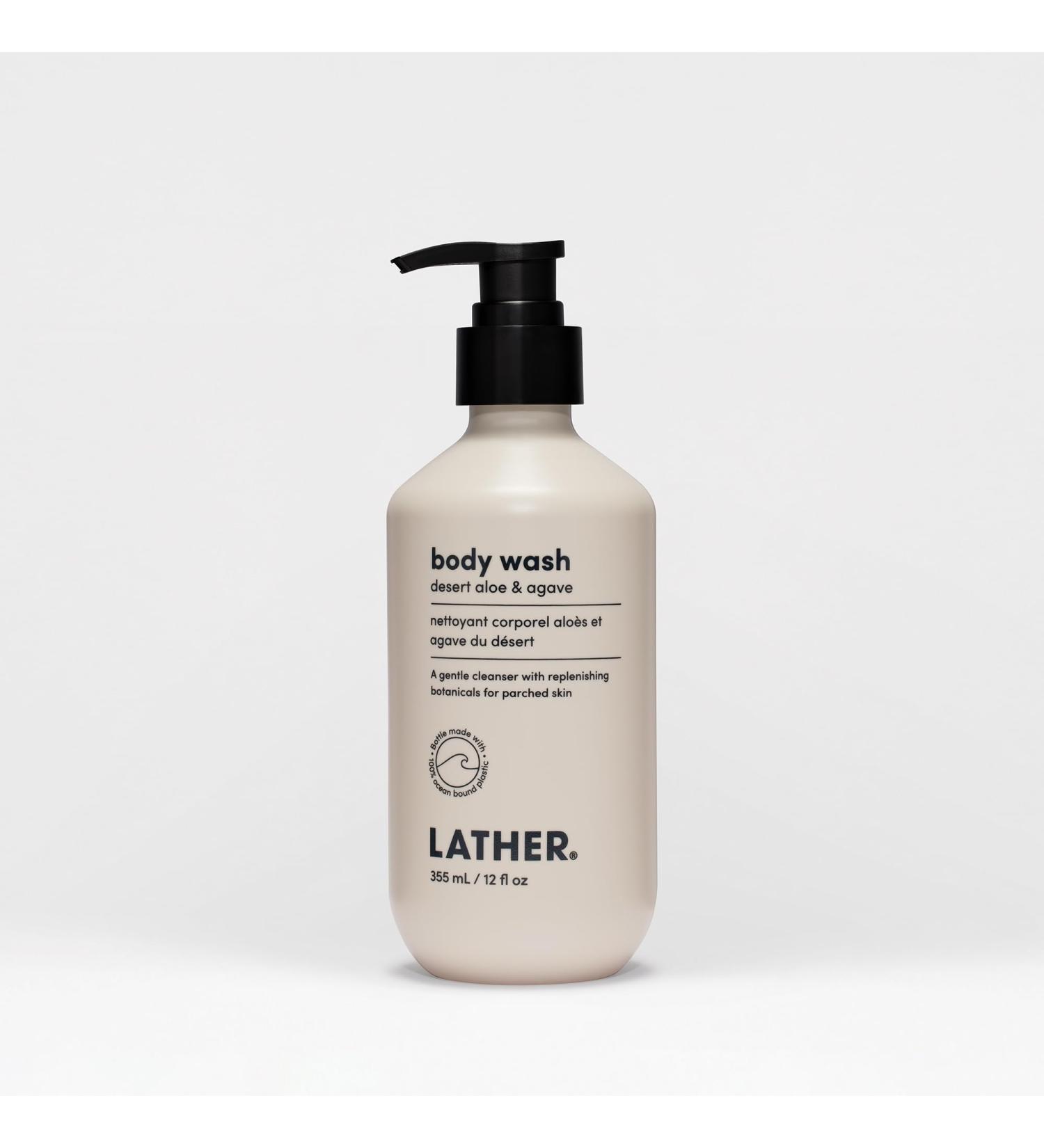 LATHER Desert Aloe & Agave Body Wash | Hydrating Paraben & Sulfate Free Skin Care | Gentle Cleansing for All Skin Types | 12 oz - Buy Online on SooperMarket.com