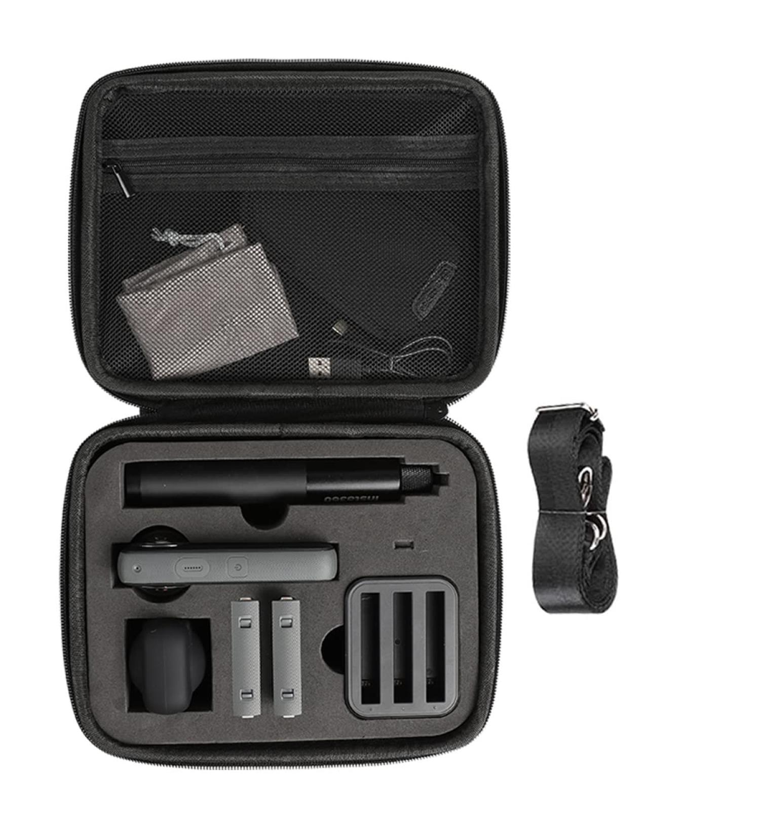 Hard Shell Carrying Case for Insta360 One X3/X2 Camera - Large EVA Liner Bag, Compatible with 70cm Handle/Selfie Stick - Buy Online on SooperMarket.com