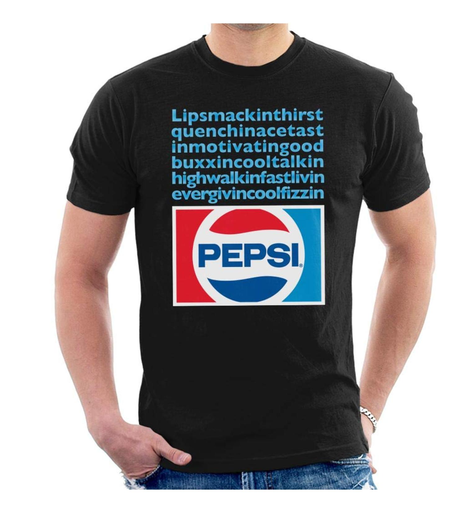 All+Every Pepsi Lip Smackin Thirst Quenchin Men's T-Shirt XL Black - Buy Online on SooperMarket.com