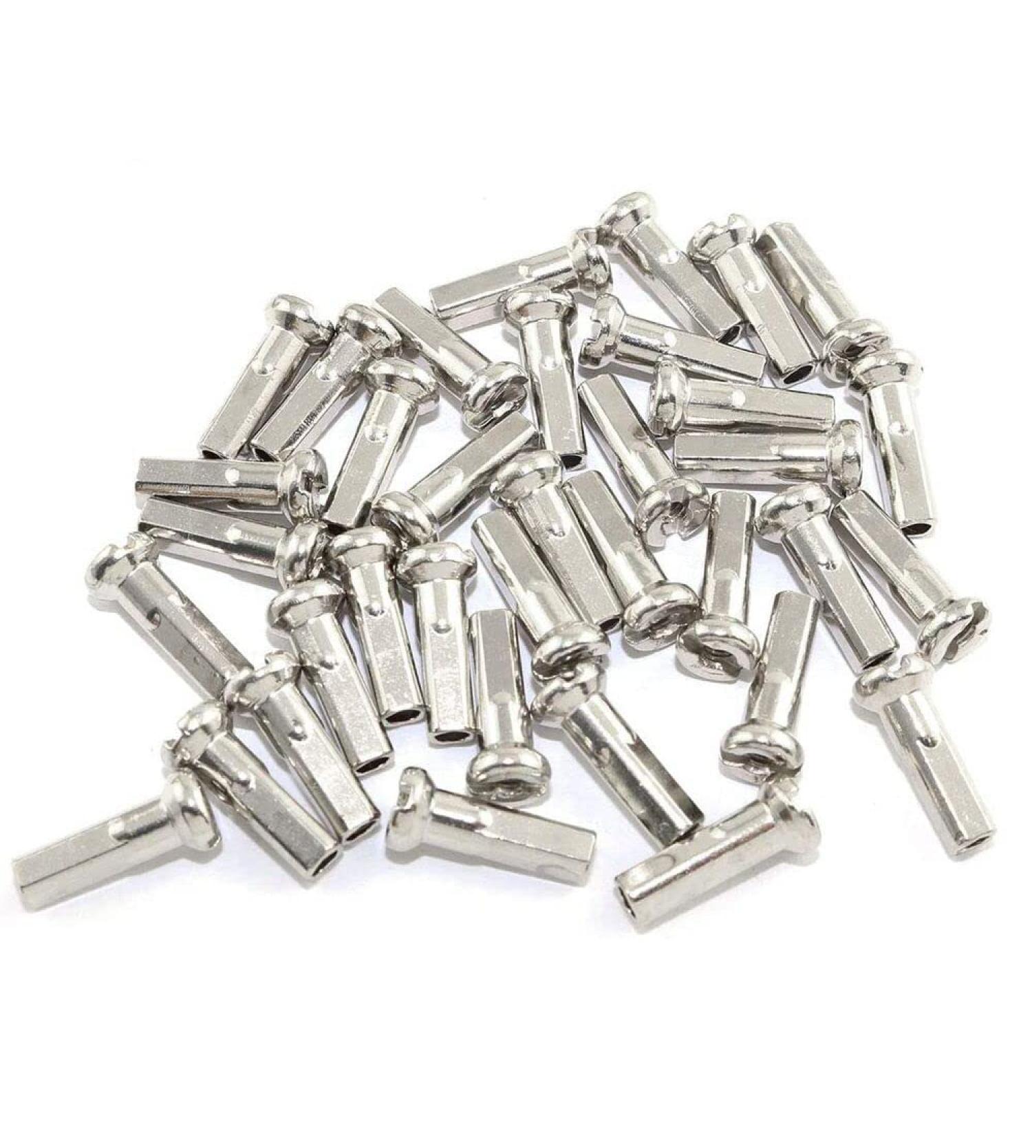 SENQI Bike Spokes Nipples End Caps - 36 Pcs Silver Decor for 14G Mountain & Road Bikes - Buy Online on SooperMarket.com
