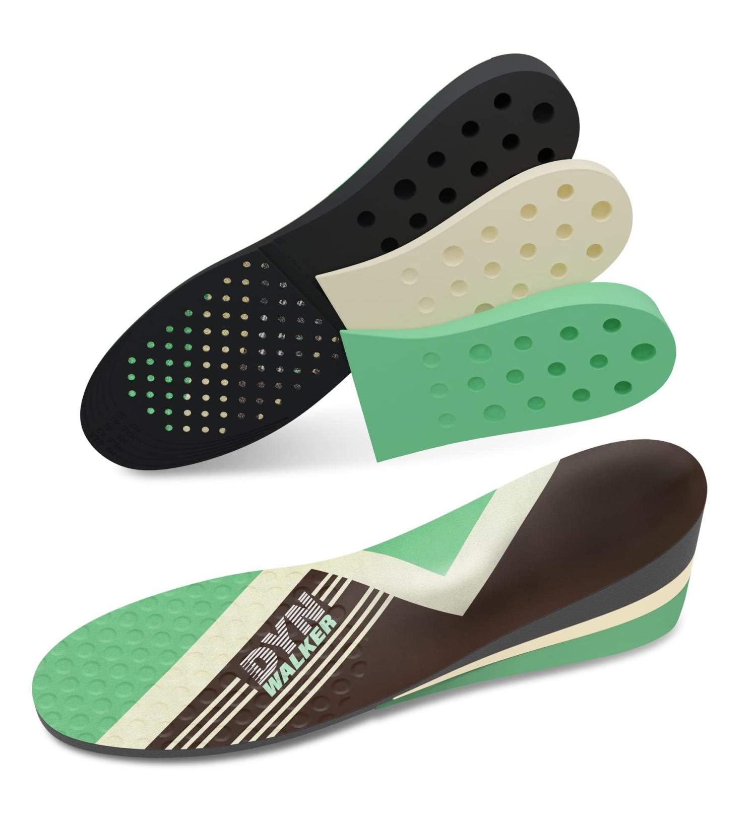 Dynwalker Height Increasing Insoles - 3-7.5 cm Adjustable Shoe Inserts for Men 39-44 - Breathable Soft Anti-Slip Unisex Perfect for All Shoes - Buy Online on SooperMarket.com