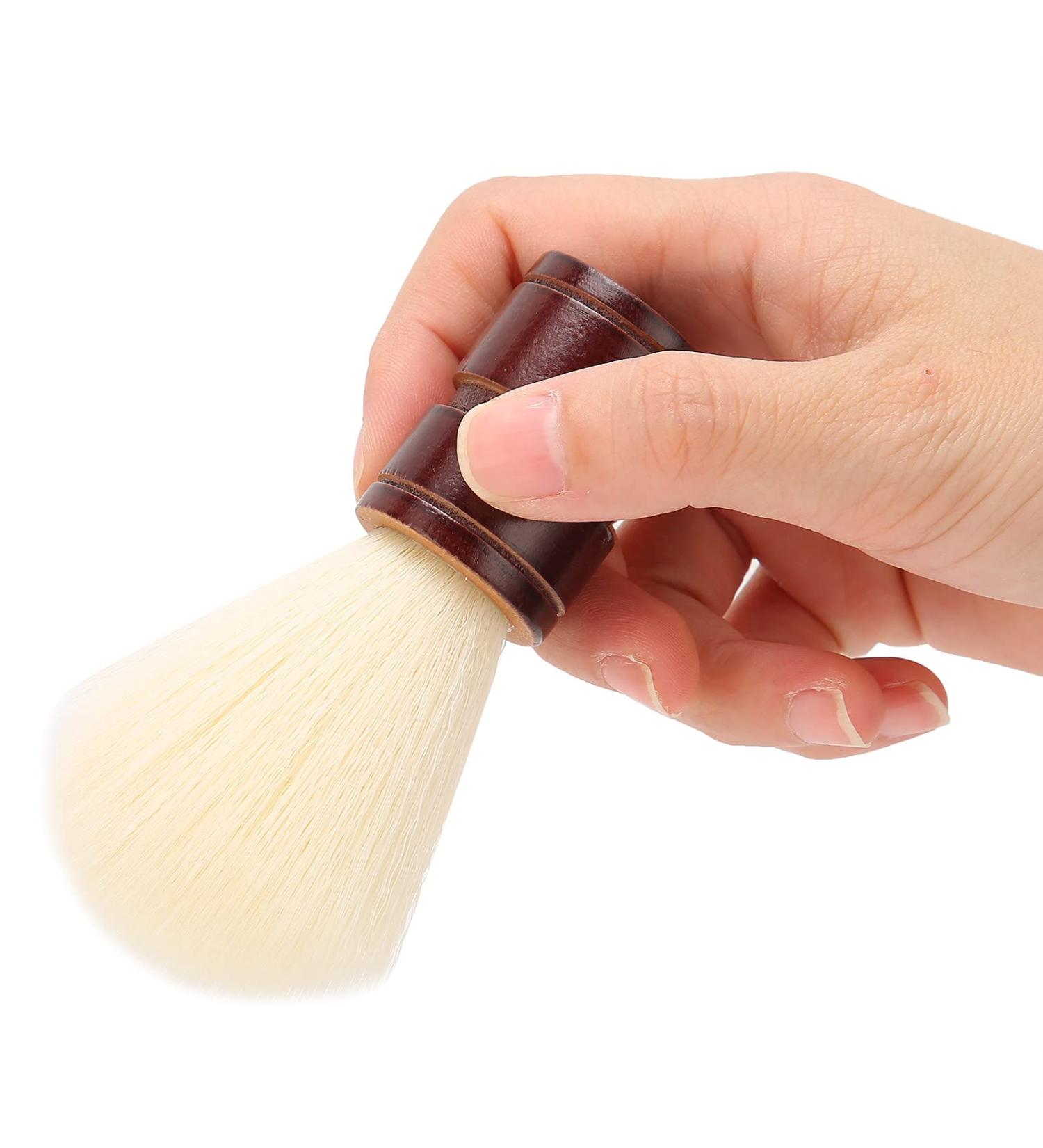 Skin Friendly Shaving Brush for Men | Ergonomic Barber Neck Duster with Soft Bristles & Wooden Handle | Professional Beard Cleaning Tool - Buy Online on SooperMarket.com